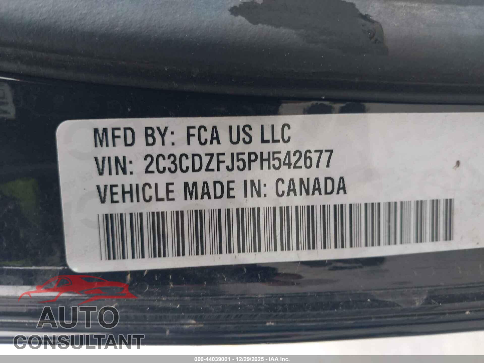 DODGE CHALLENGER 2023 - 2C3CDZFJ5PH542677
