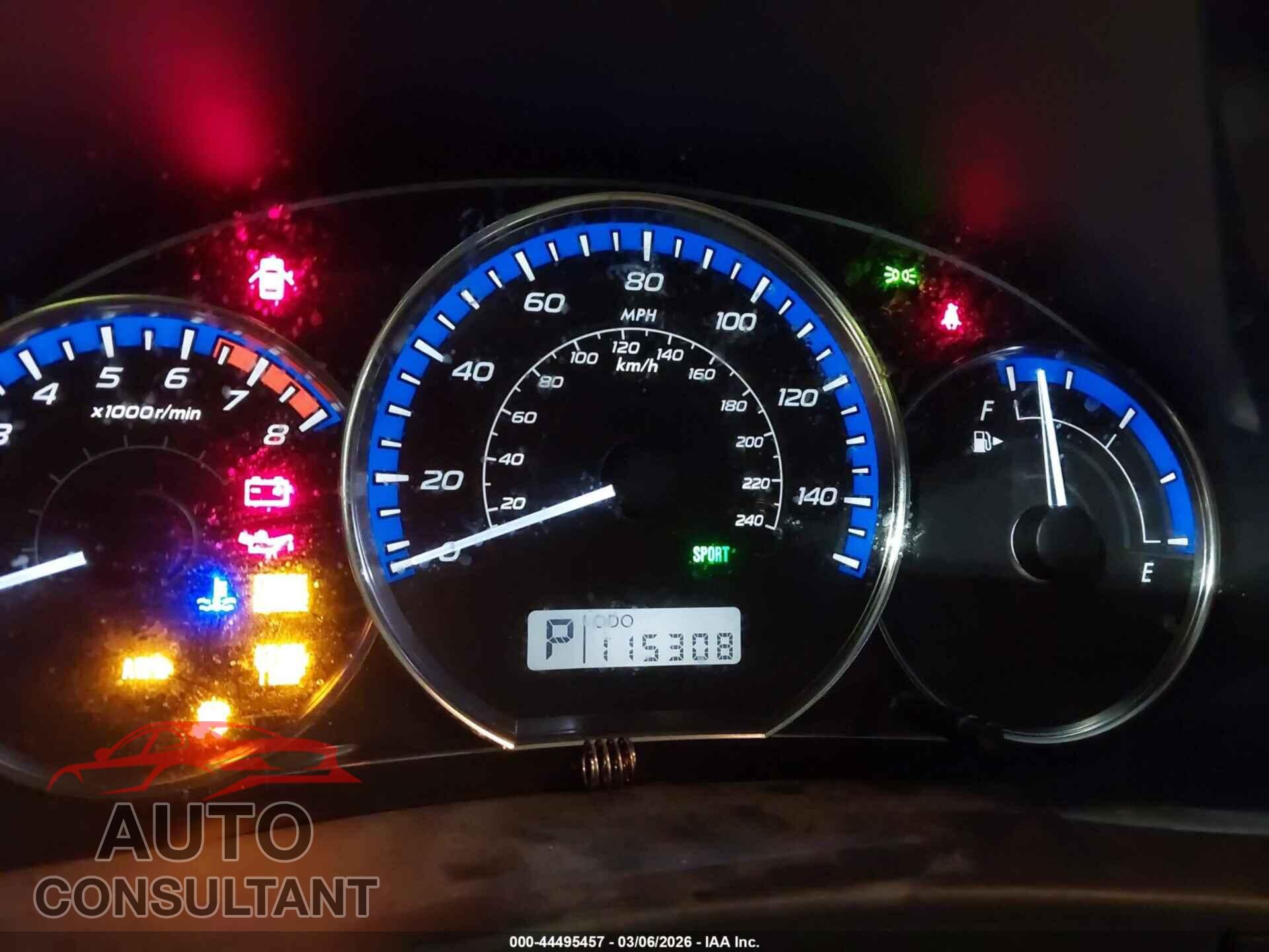 SUBARU FORESTER 2012 - JF2SHBDC2CH417306