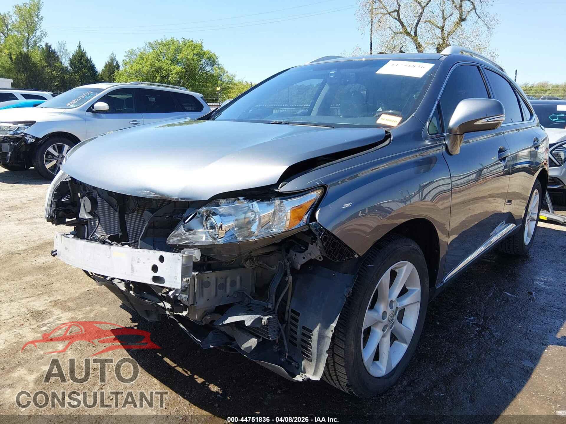 LEXUS RX 350 2012 - 2T2ZK1BA7CC070582