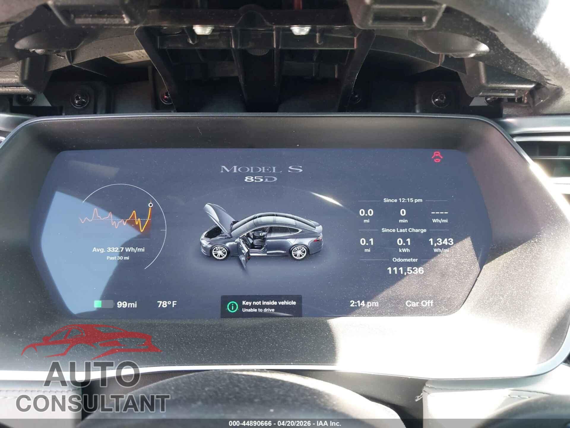 TESLA MODEL S 2016 - 5YJSA1E26GF126767