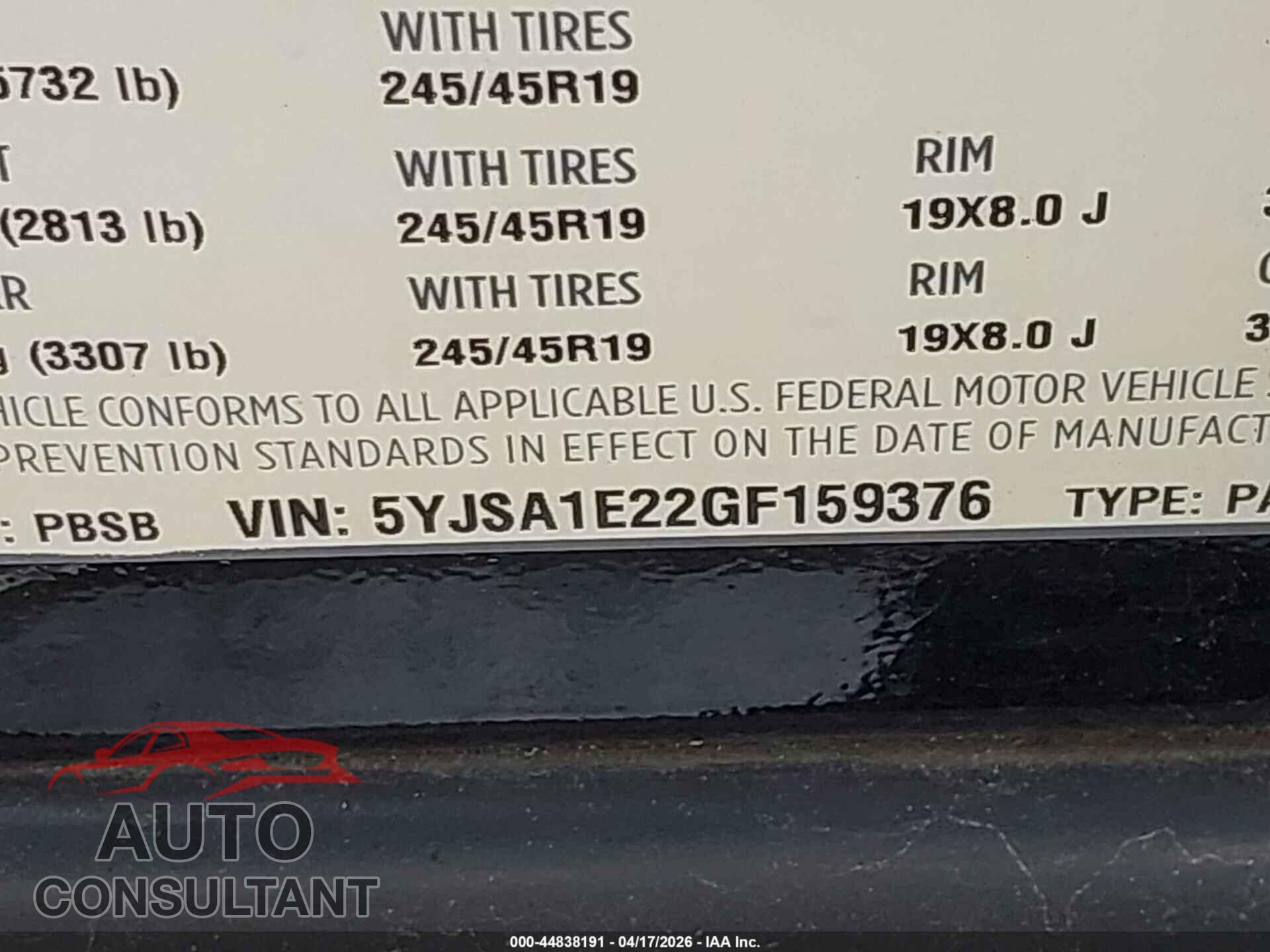 TESLA MODEL S 2016 - 5YJSA1E22GF159376