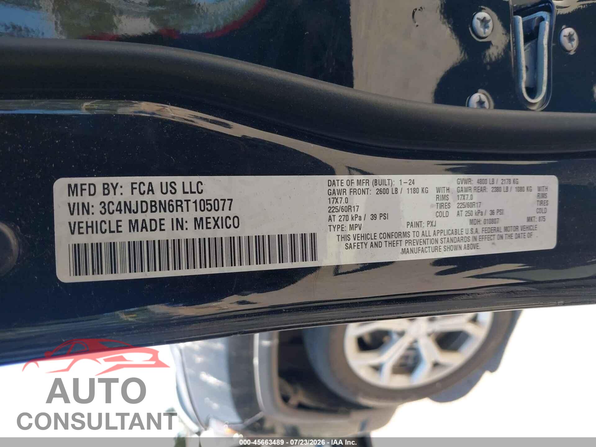 JEEP COMPASS 2024 - 3C4NJDBN6RT105077
