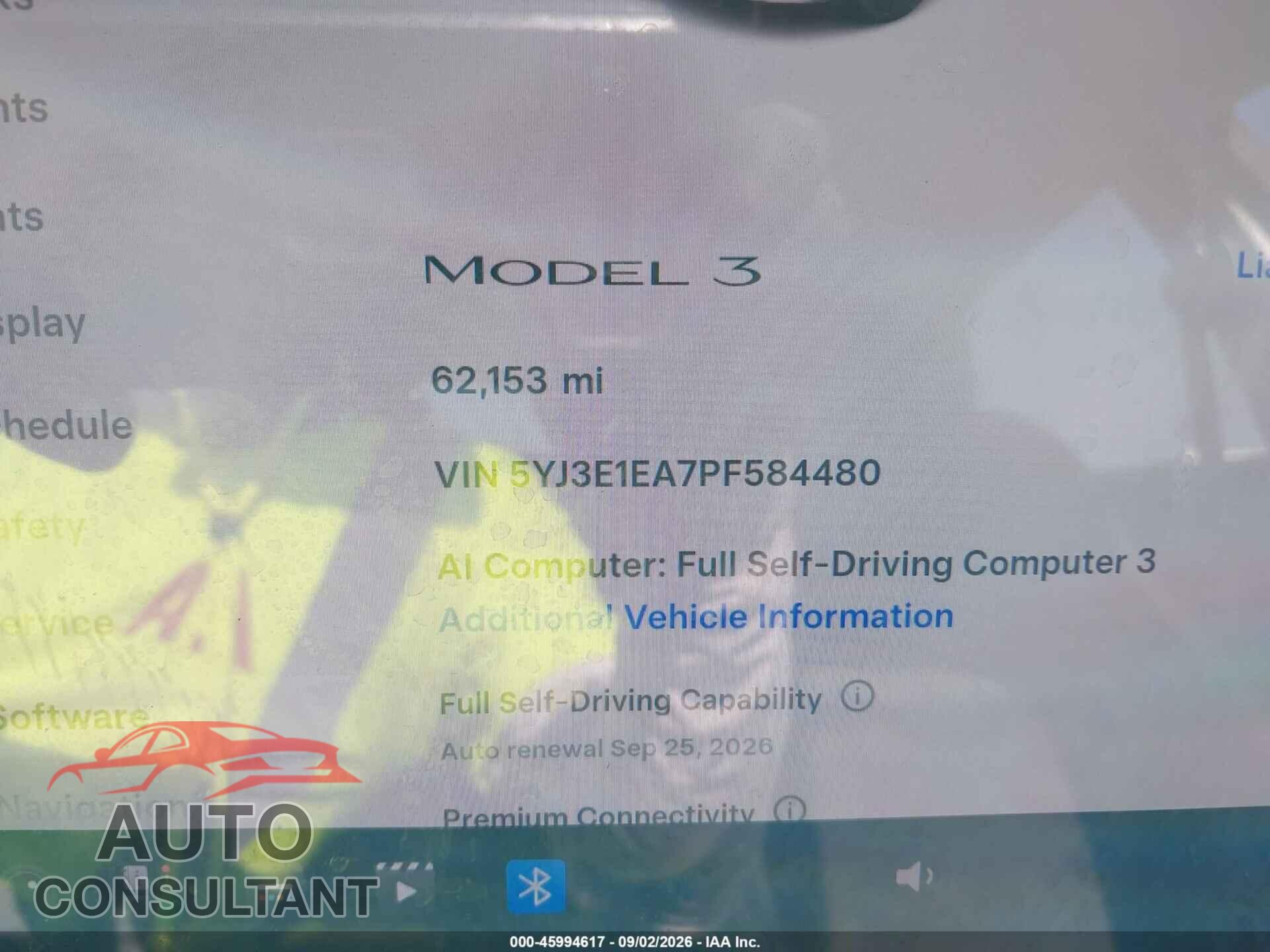 TESLA MODEL 3 2023 - 5YJ3E1EA7PF584480