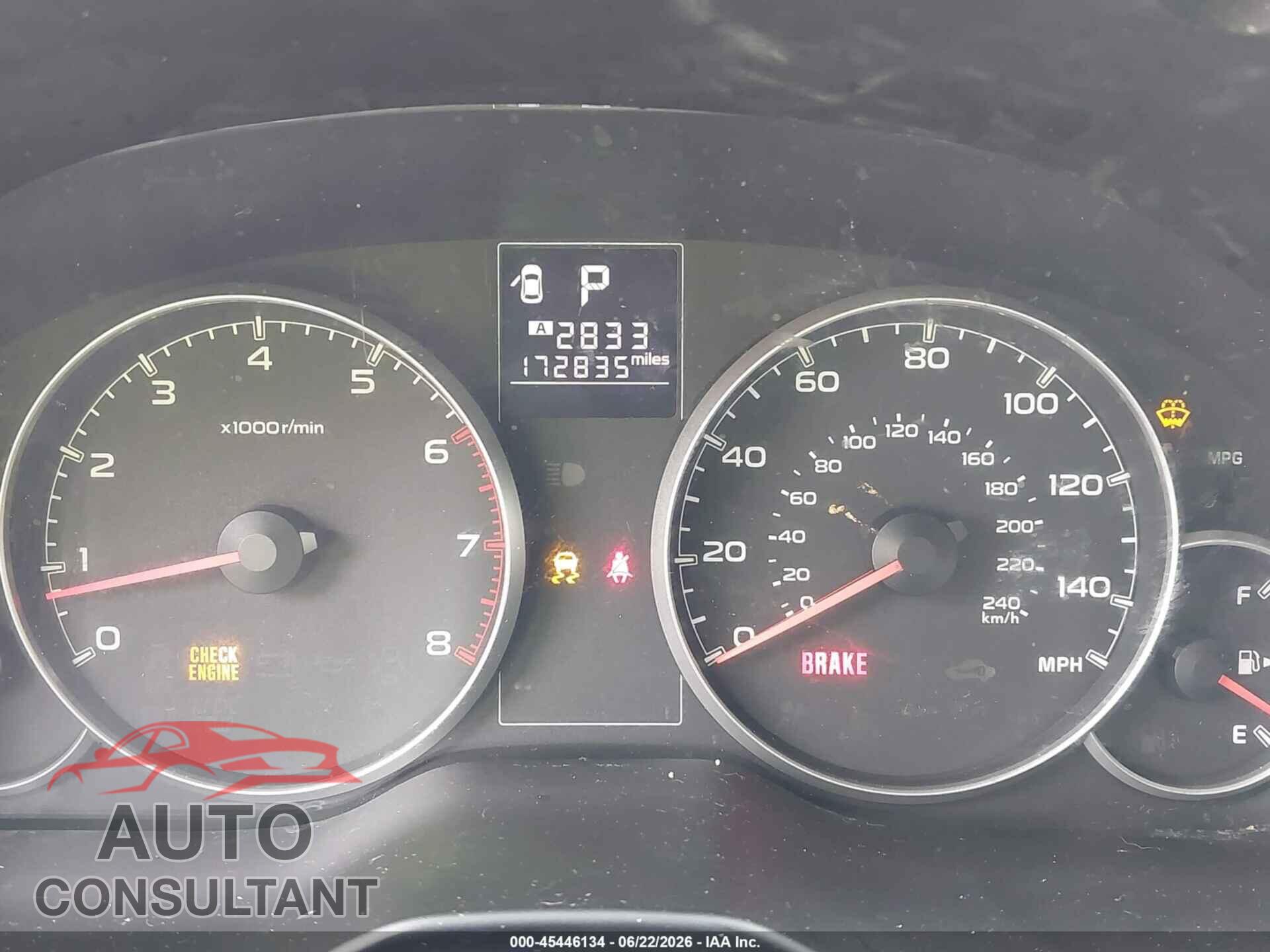 SUBARU OUTBACK 2013 - 4S4BRBCC0D3304347