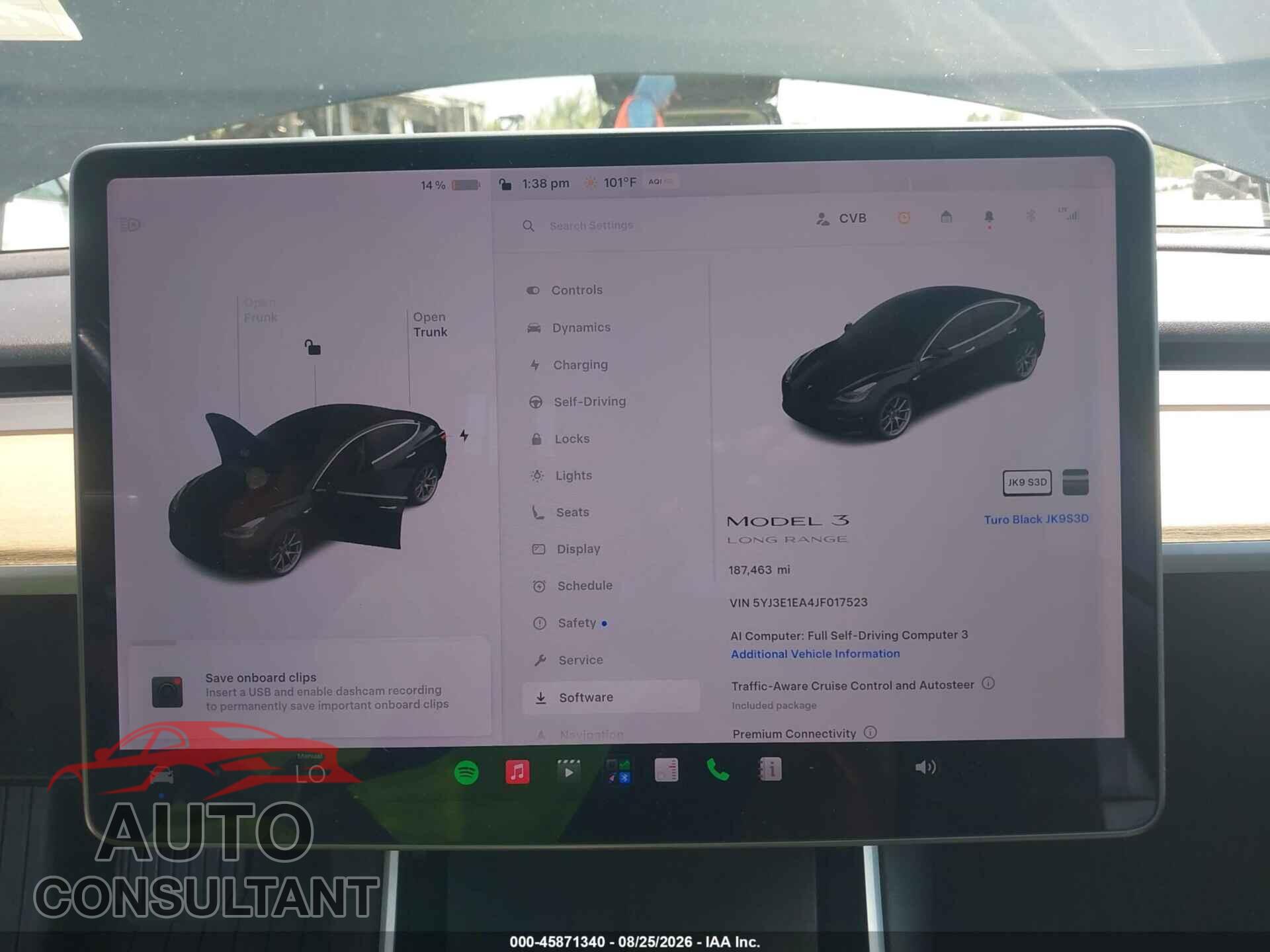 TESLA MODEL 3 2018 - 5YJ3E1EA4JF017523