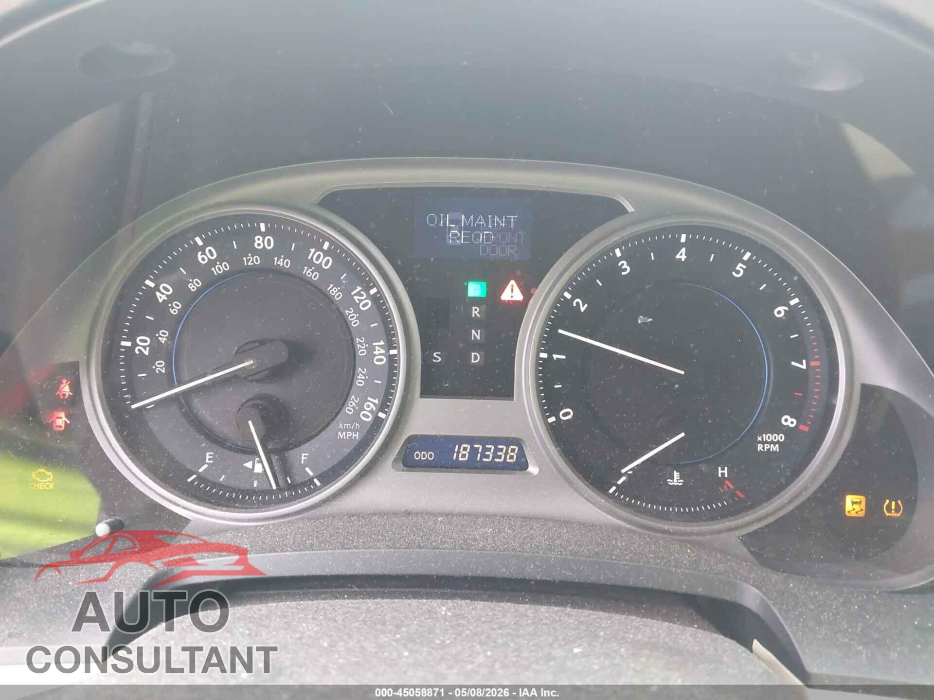 LEXUS IS 250 2010 - JTHBF5C24A5114376