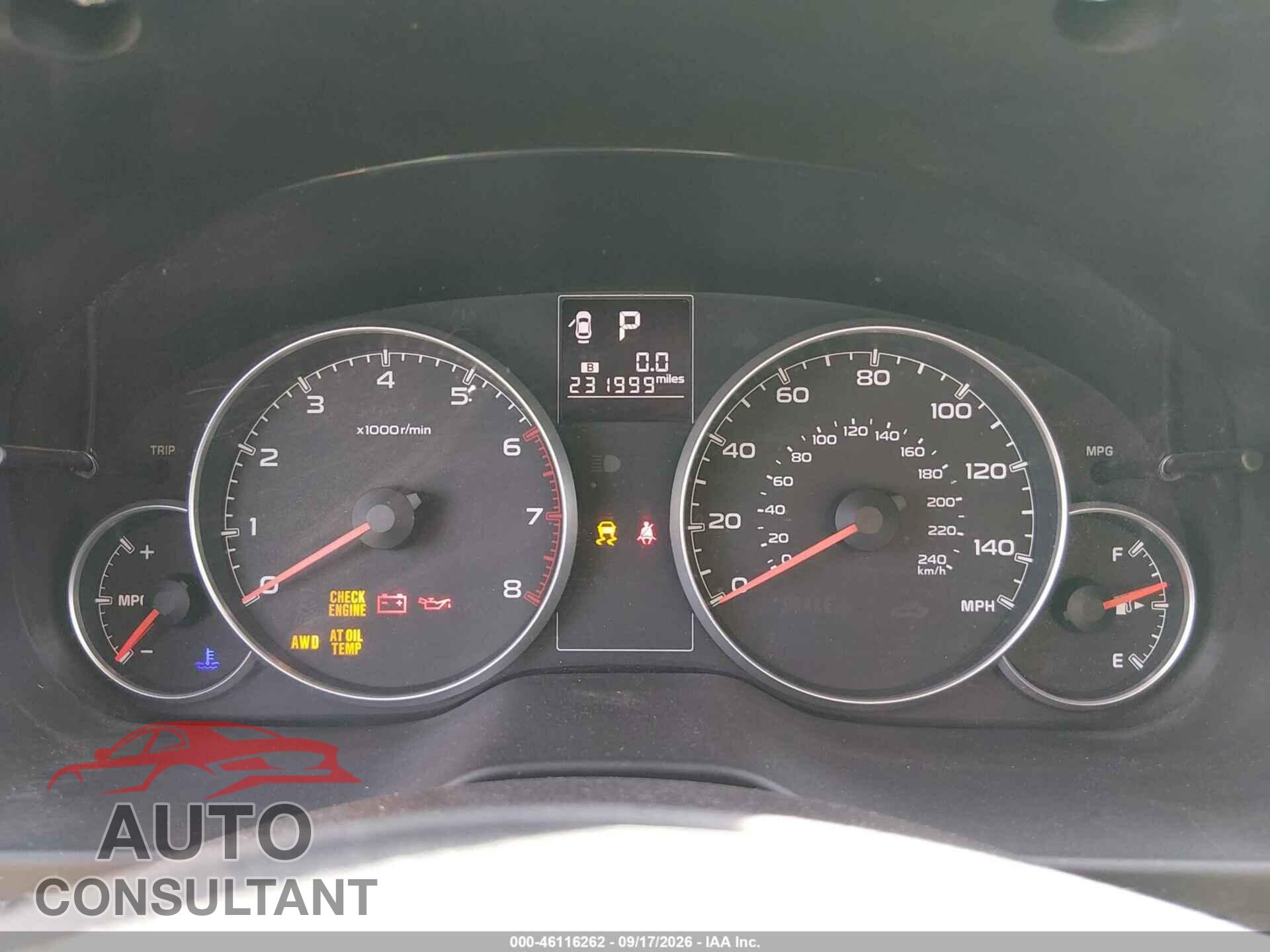 SUBARU OUTBACK 2013 - 4S4BRBCC9D3206482