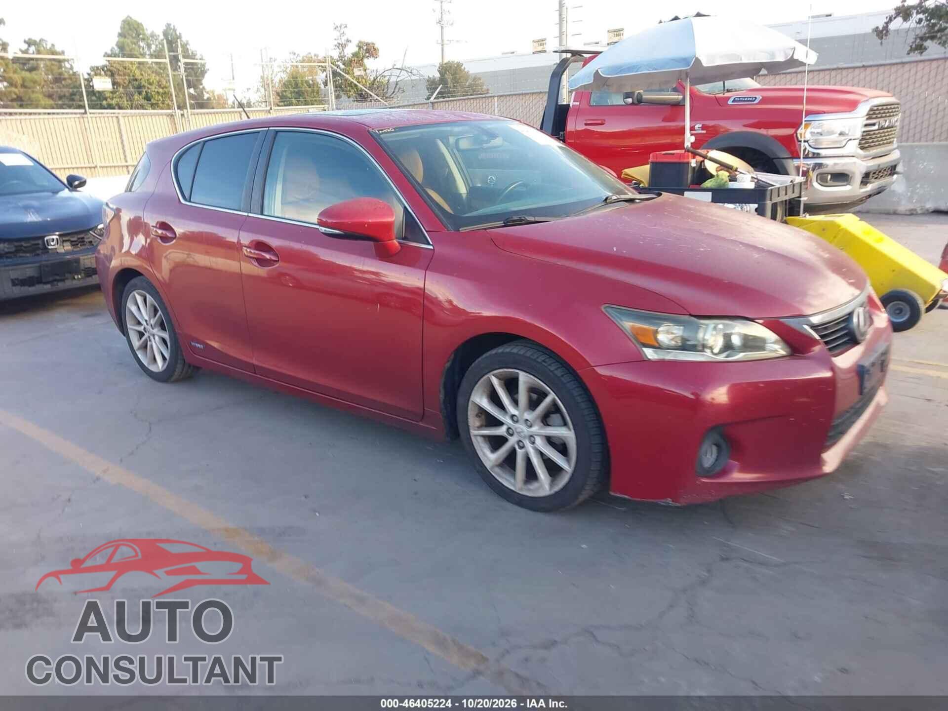 LEXUS CT 200H 2011 - JTHKD5BH1B2002424