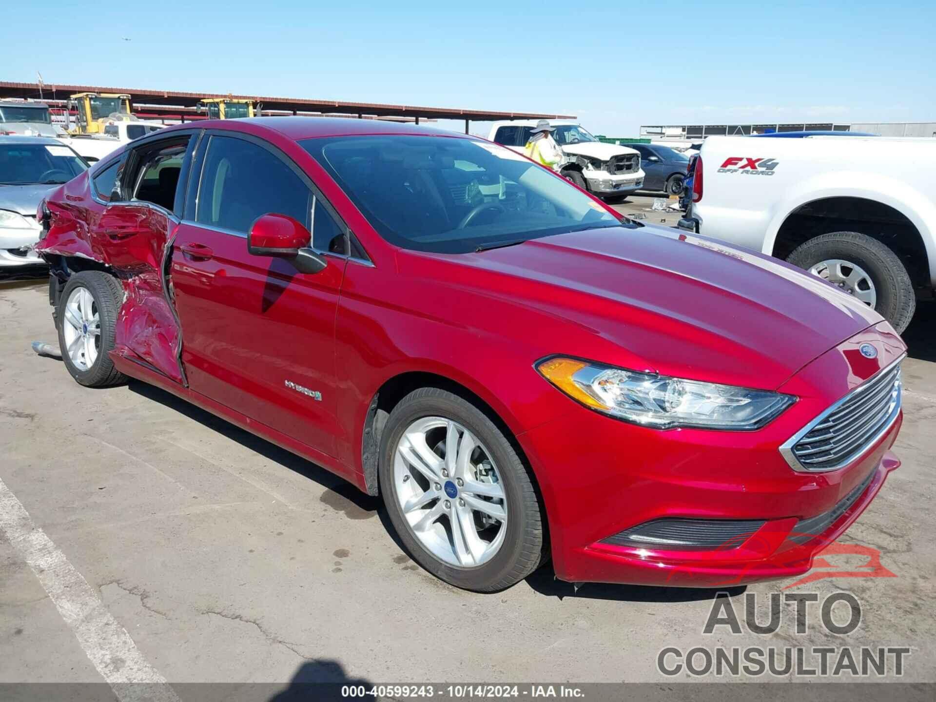 FORD FUSION HYBRID 2018 - 3FA6P0LU8JR246323