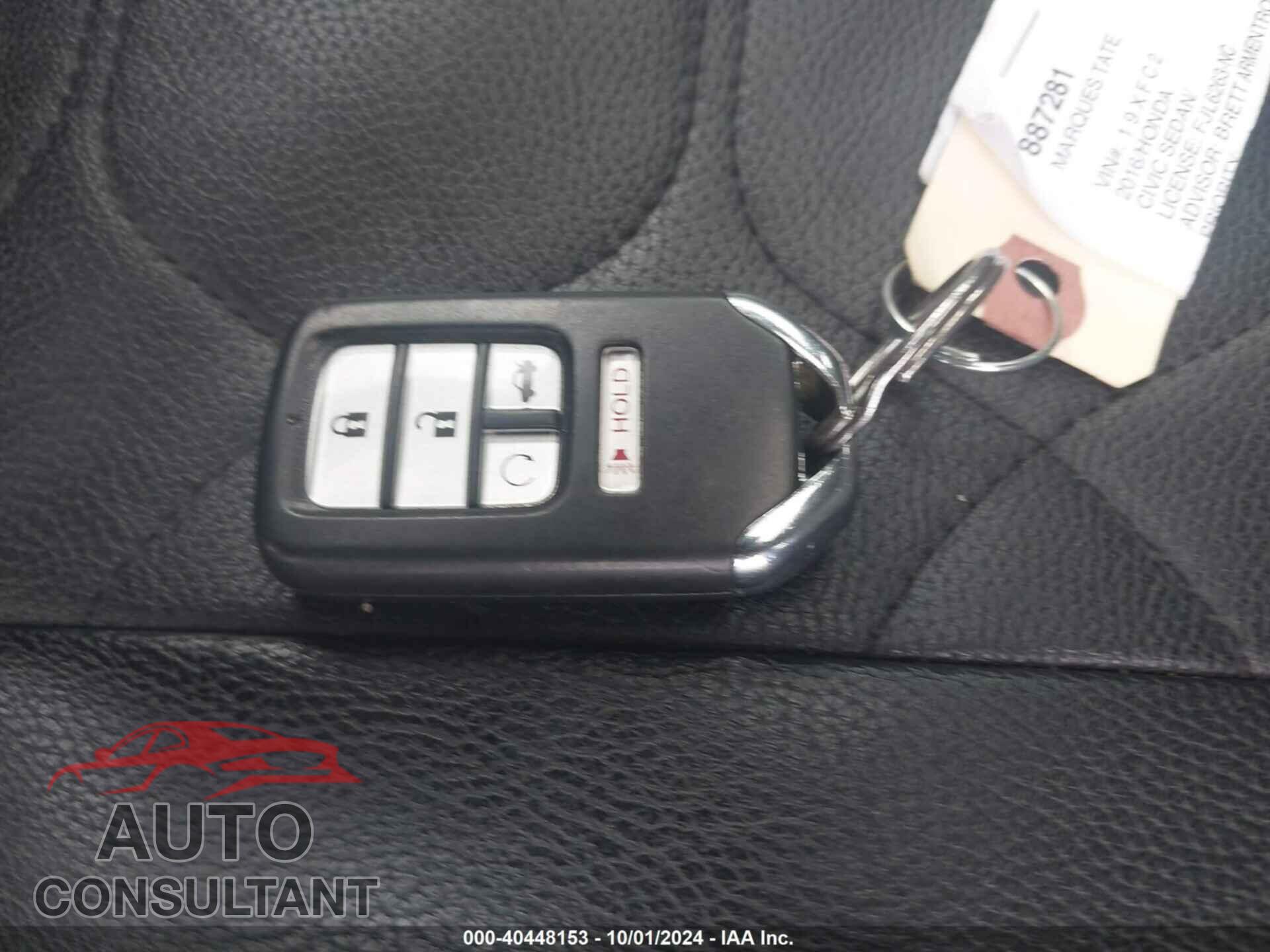 HONDA CIVIC 2016 - 19XFC2F73GE029849