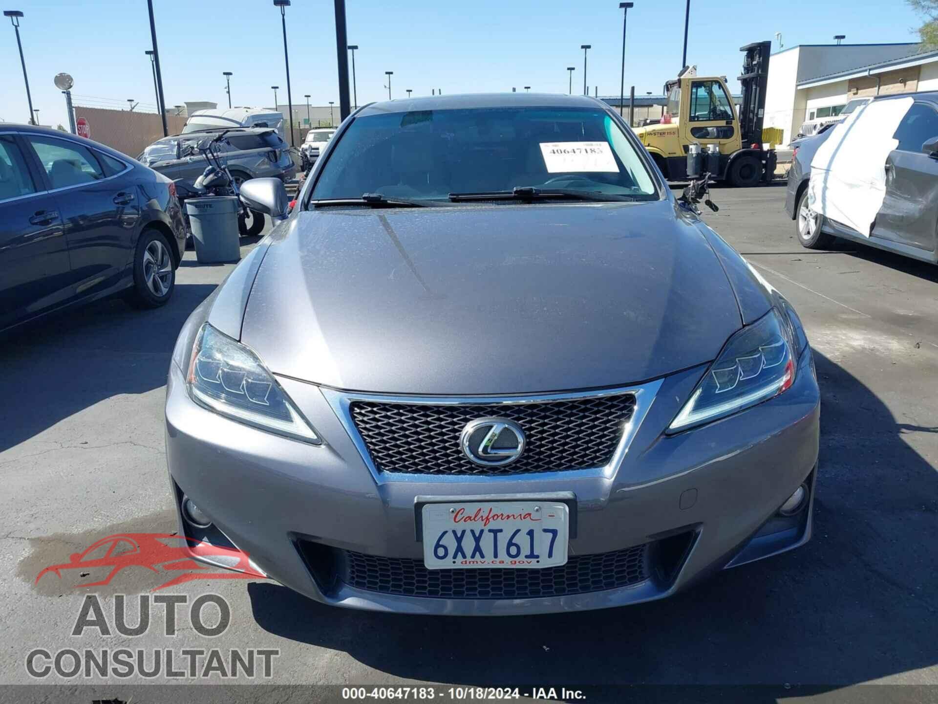 LEXUS IS 250 2012 - JTHBF5C2XC5182359