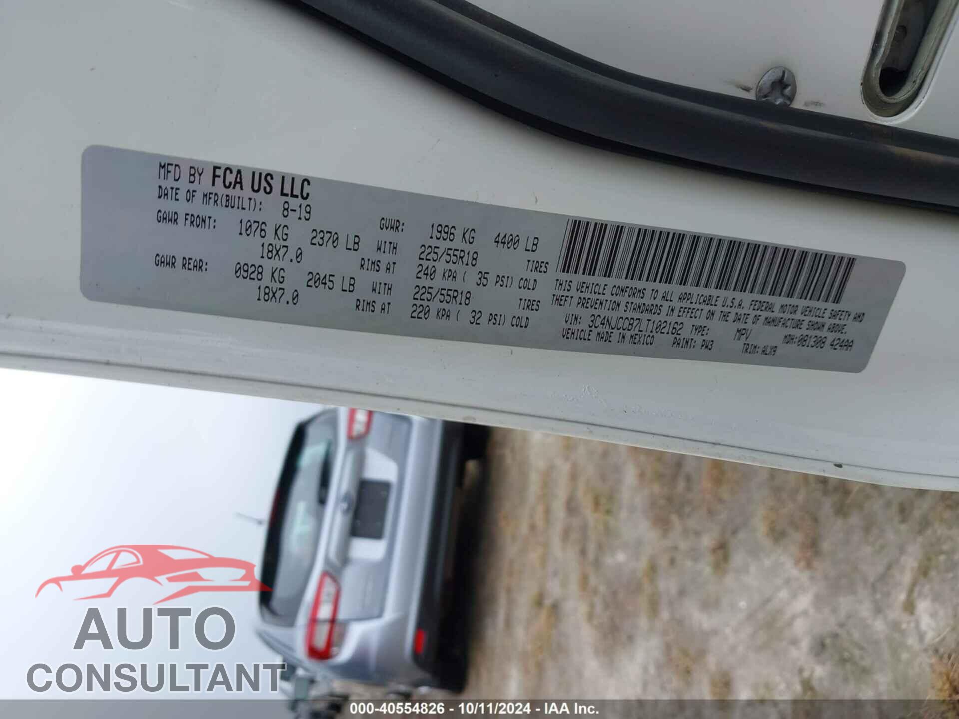 JEEP COMPASS 2020 - 3C4NJCCB7LT102162