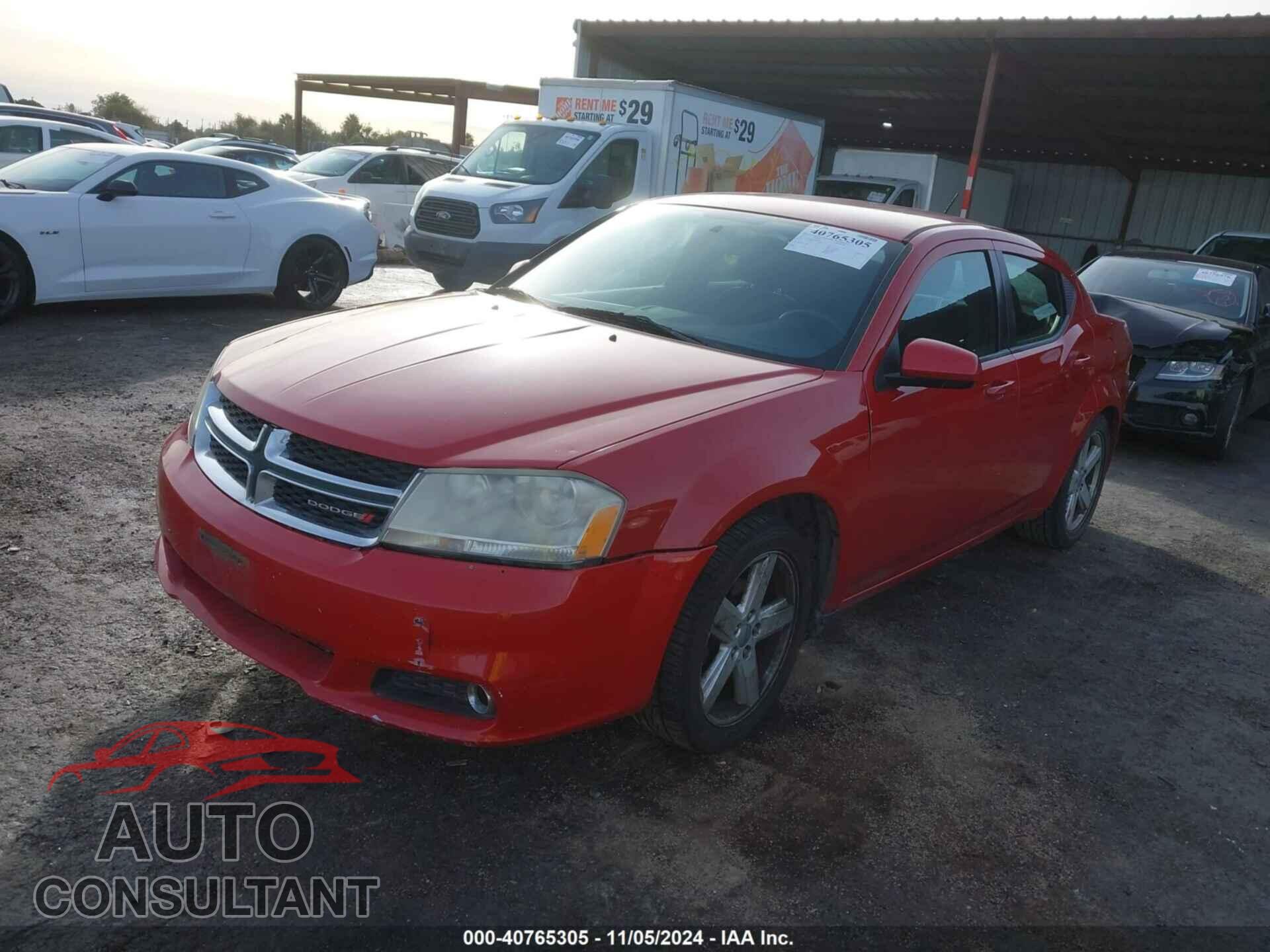 DODGE AVENGER 2013 - 1C3CDZCB4DN662566