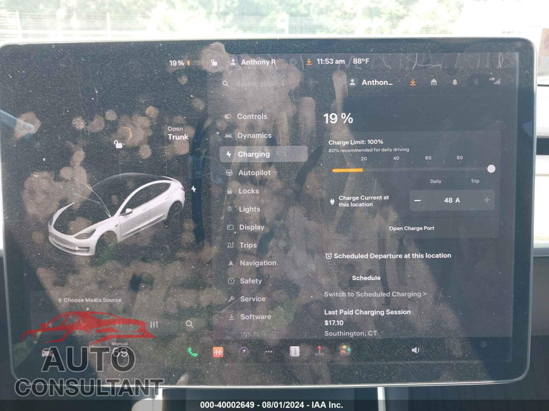 TESLA MODEL 3 2019 - 5YJ3E1EB8KF442320