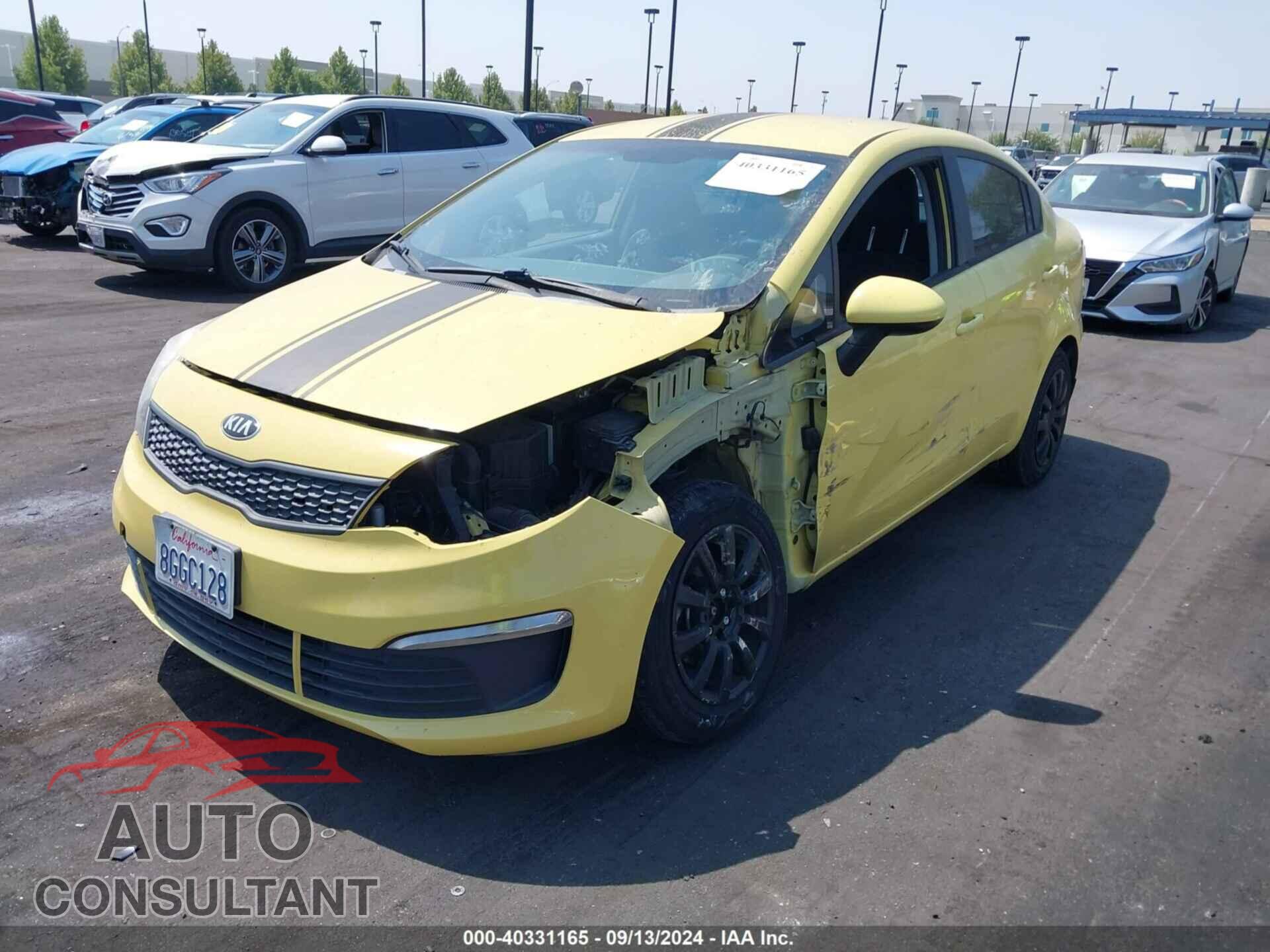 KIA RIO 2016 - KNADM4A30G6598505