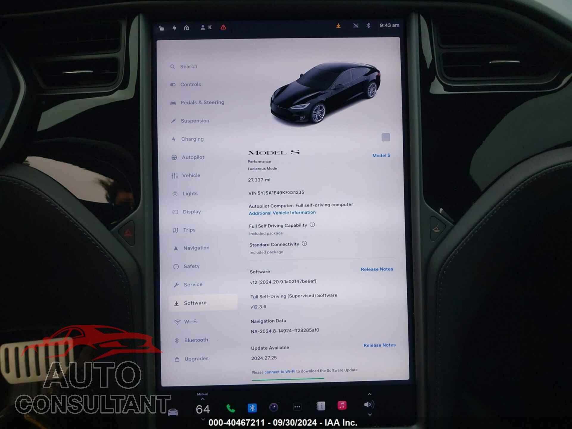 TESLA MODEL S 2019 - 5YJSA1E49KF331235