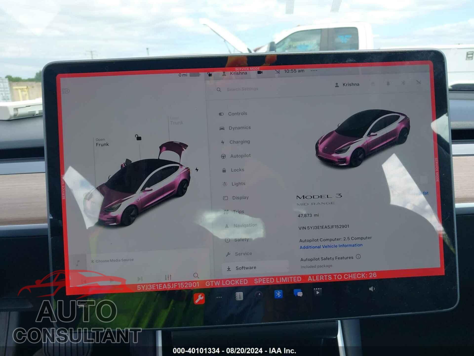 TESLA MODEL 3 2018 - 5YJ3E1EA5JF152901