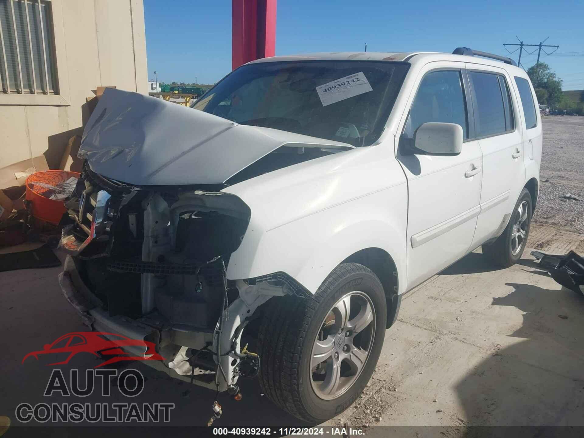 HONDA PILOT 2012 - 5FNYF4H73CB043215
