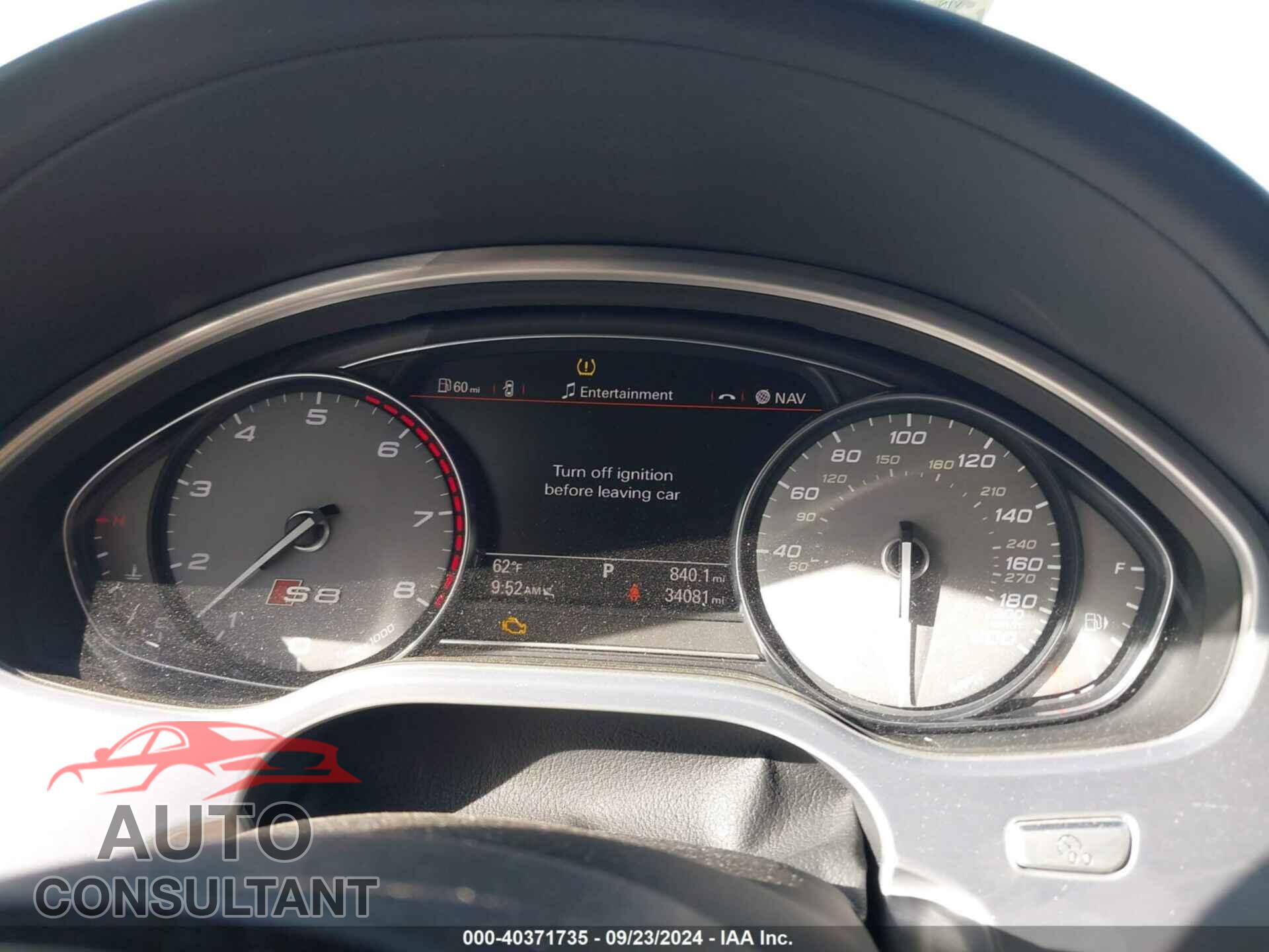 AUDI S8 2016 - WUAJ5AFD9GN901034
