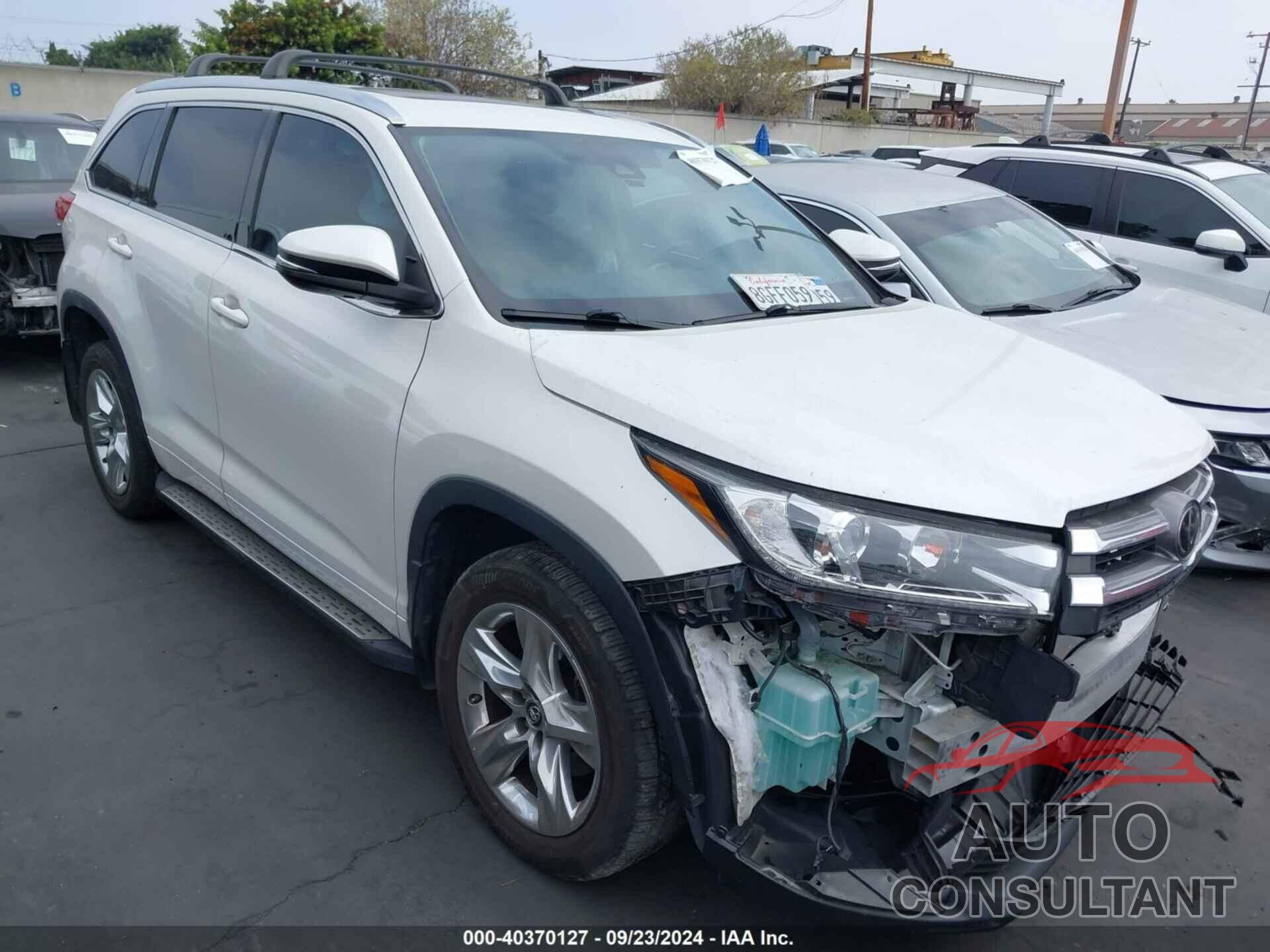 TOYOTA HIGHLANDER 2019 - 5TDDZRFH4KS919279