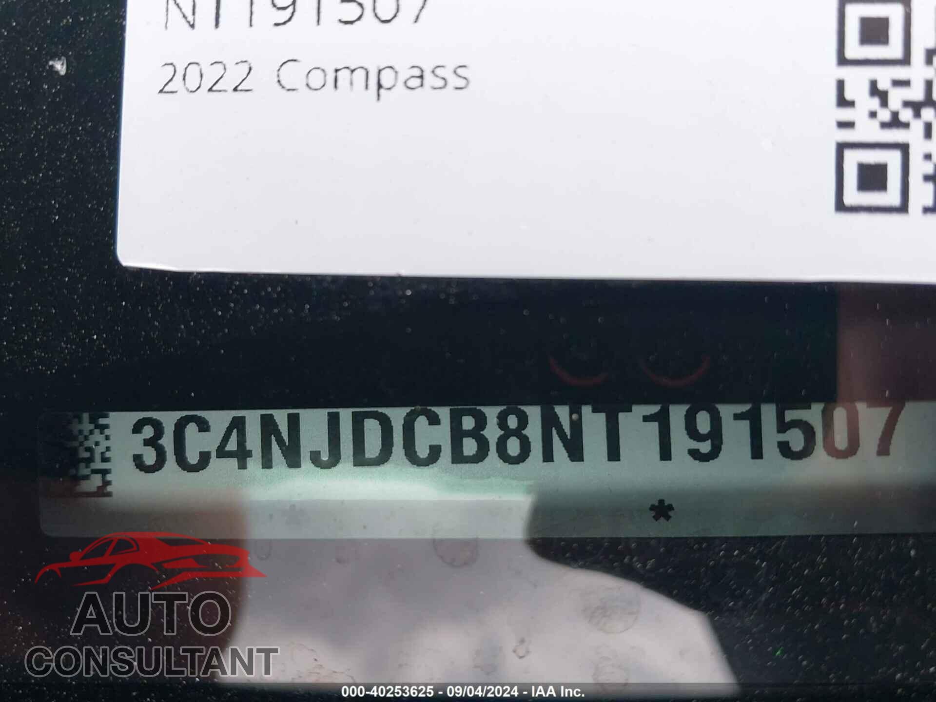 JEEP COMPASS 2022 - 3C4NJDCB8NT191507