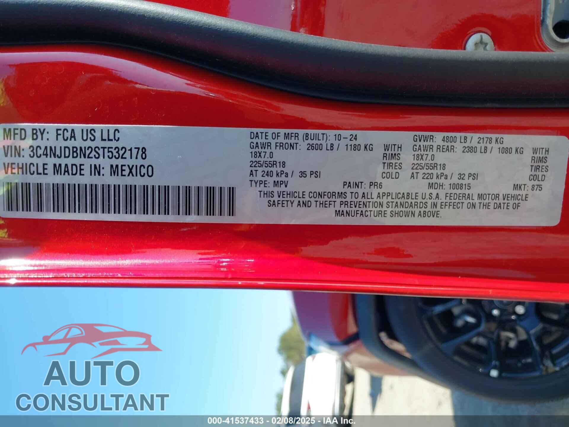 JEEP COMPASS 2025 - 3C4NJDBN2ST532178