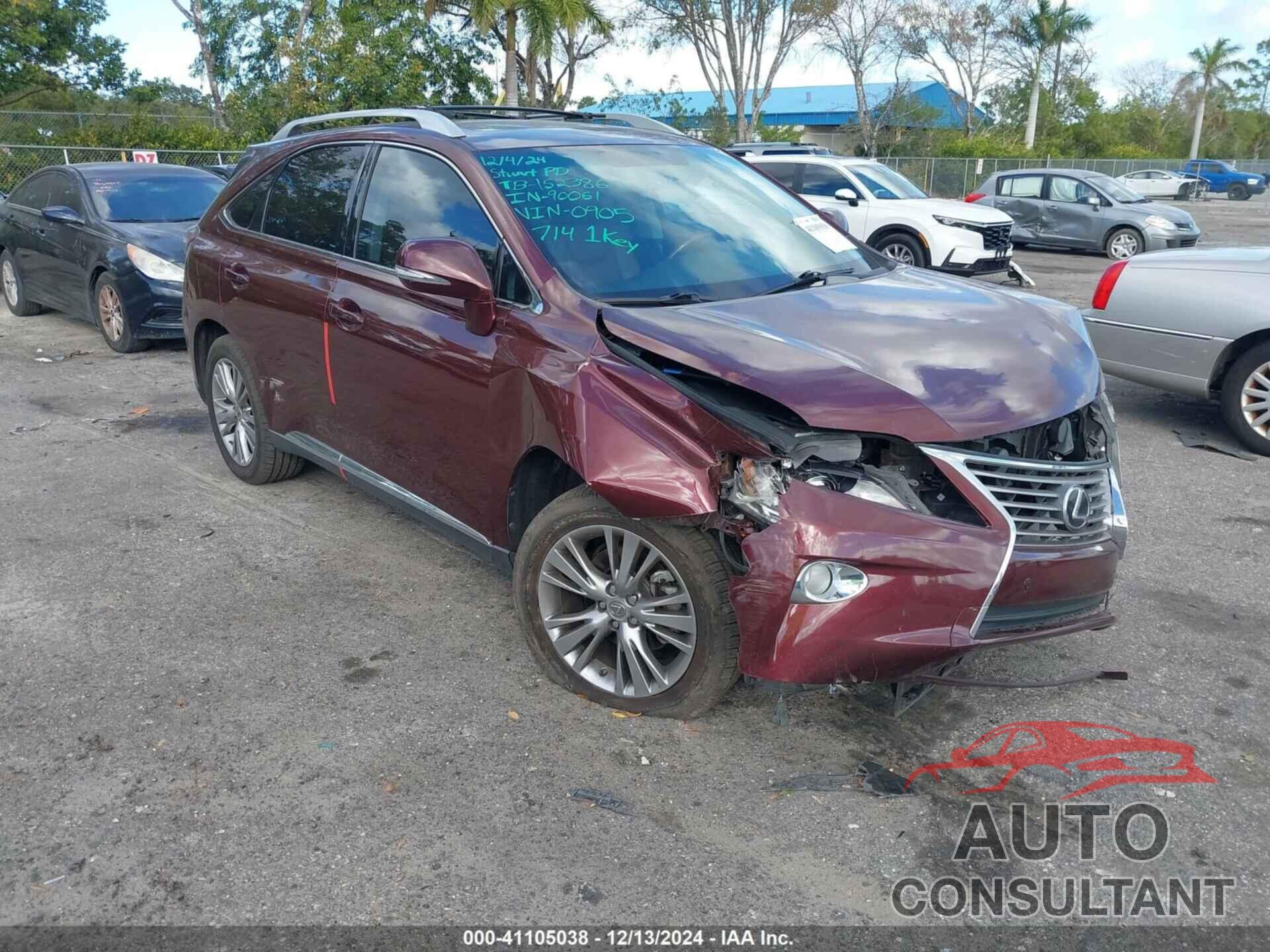 LEXUS RX 350 2013 - 2T2ZK1BA2DC120905