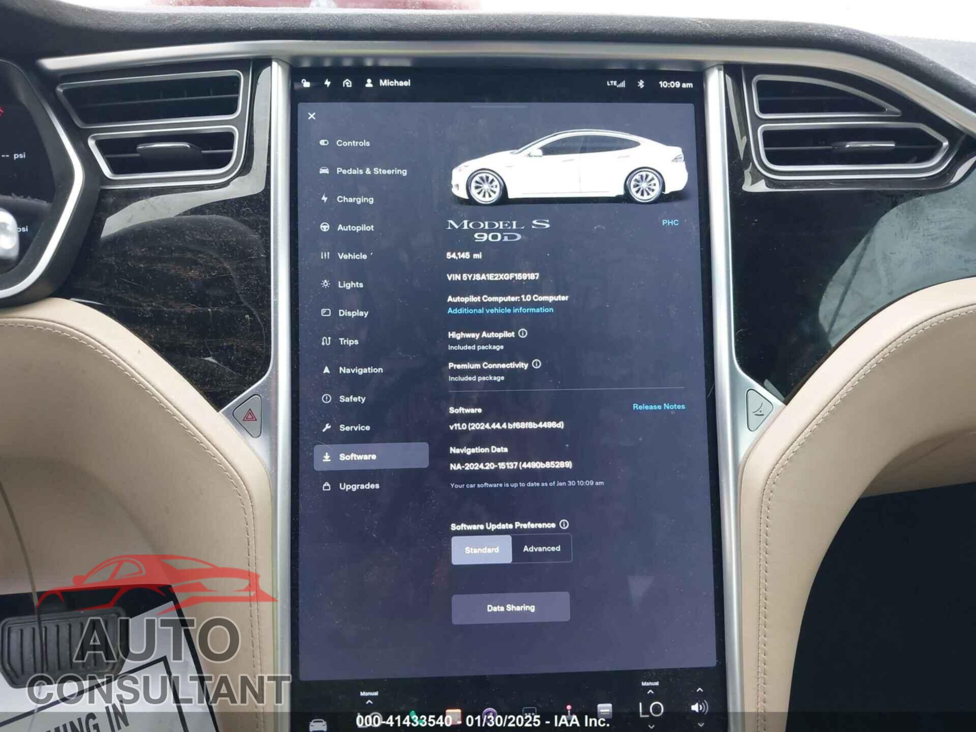 TESLA MODEL S 2016 - 5YJSA1E2XGF159187