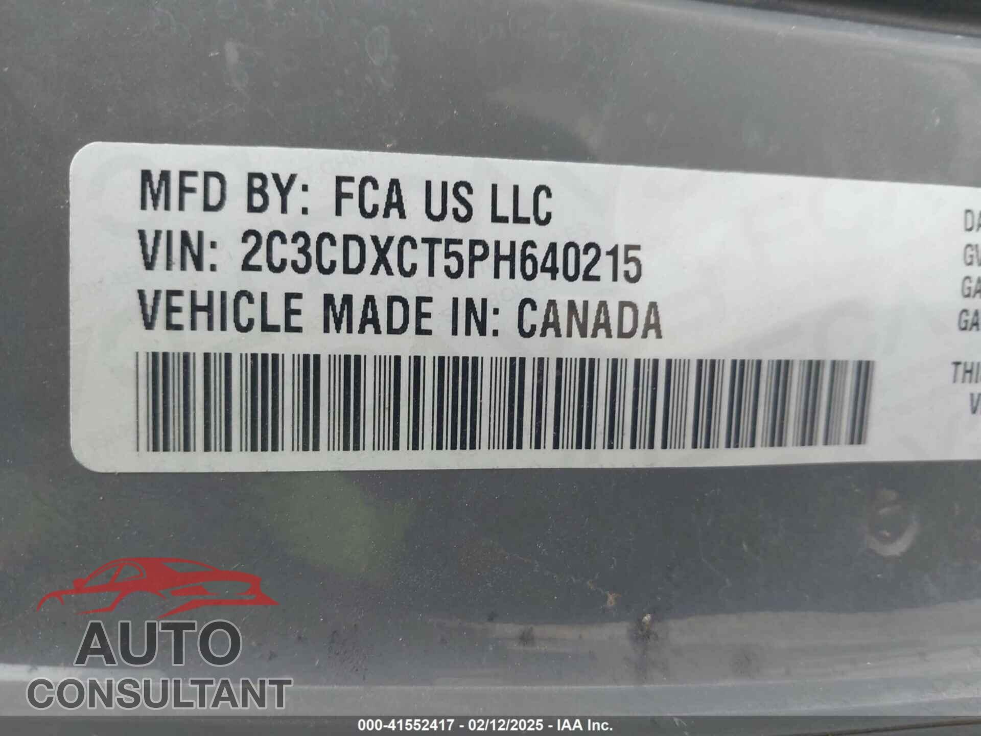 DODGE CHARGER 2023 - 2C3CDXCT5PH640215