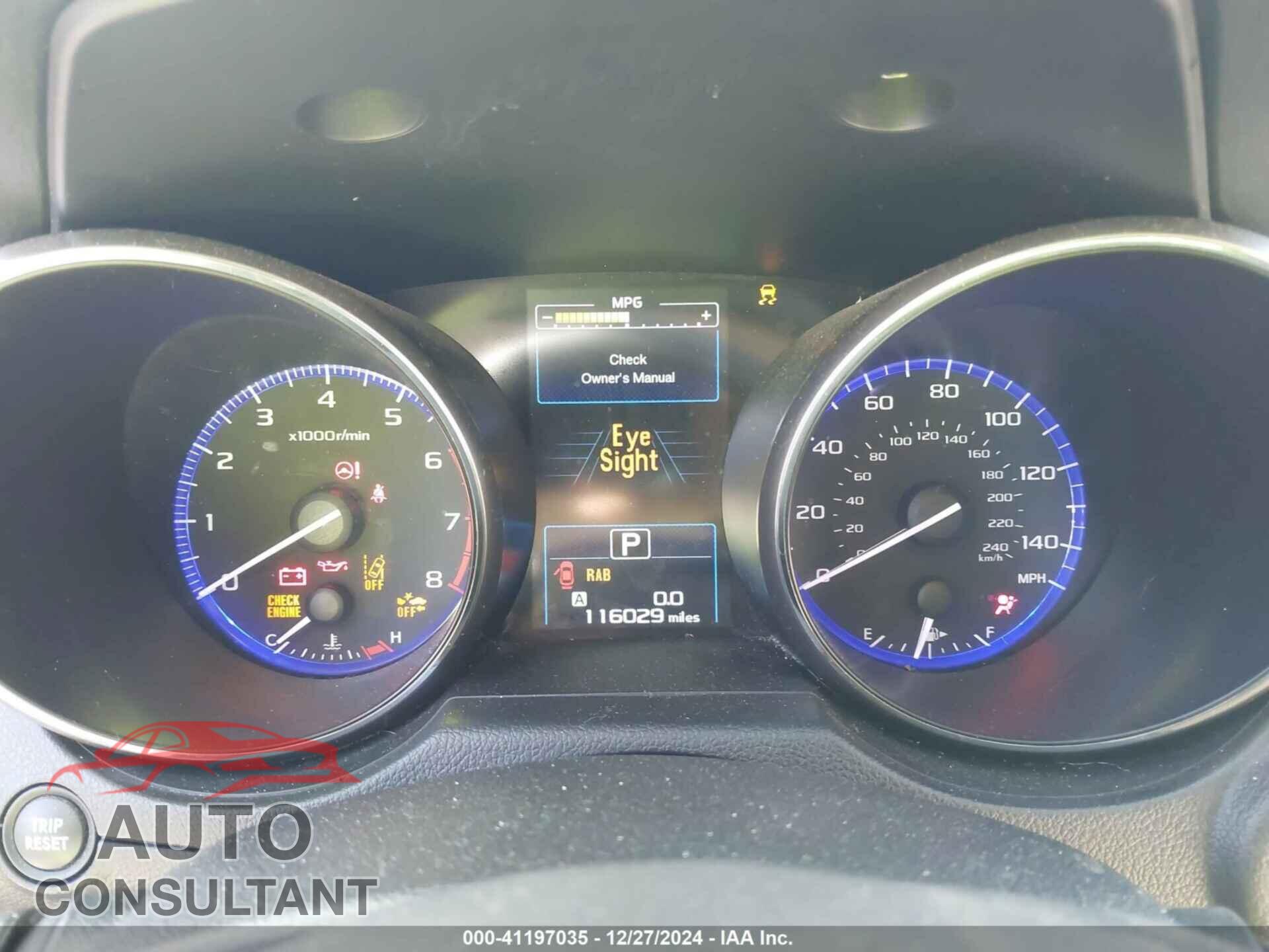 SUBARU OUTBACK 2017 - 4S4BSANC3H3220976