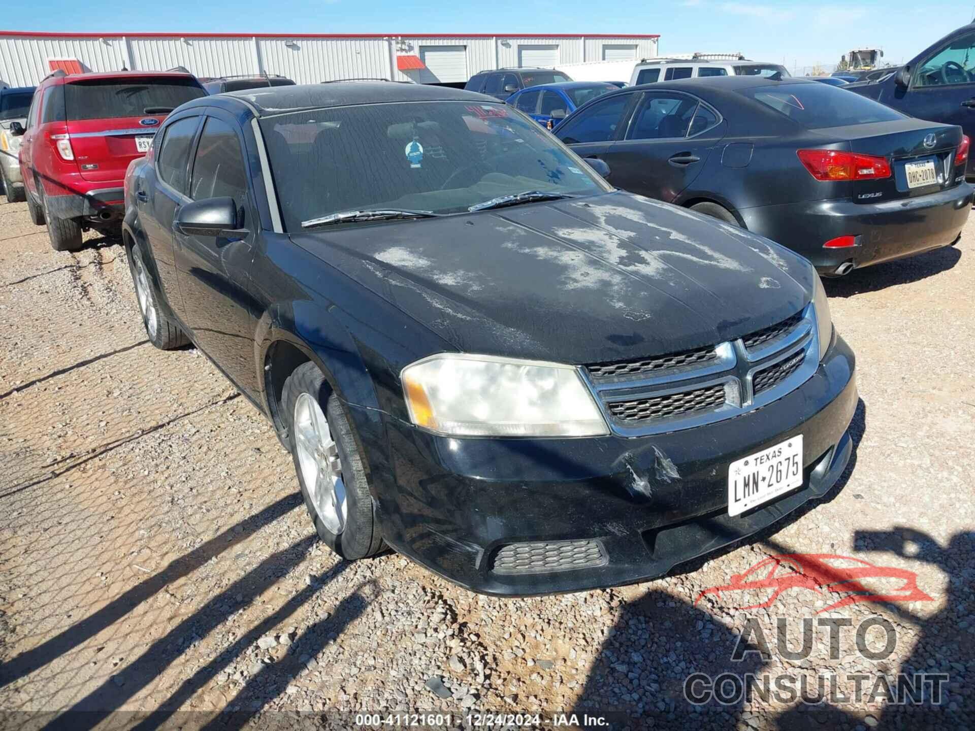 DODGE AVENGER 2012 - 1C3CDZCB8CN193092