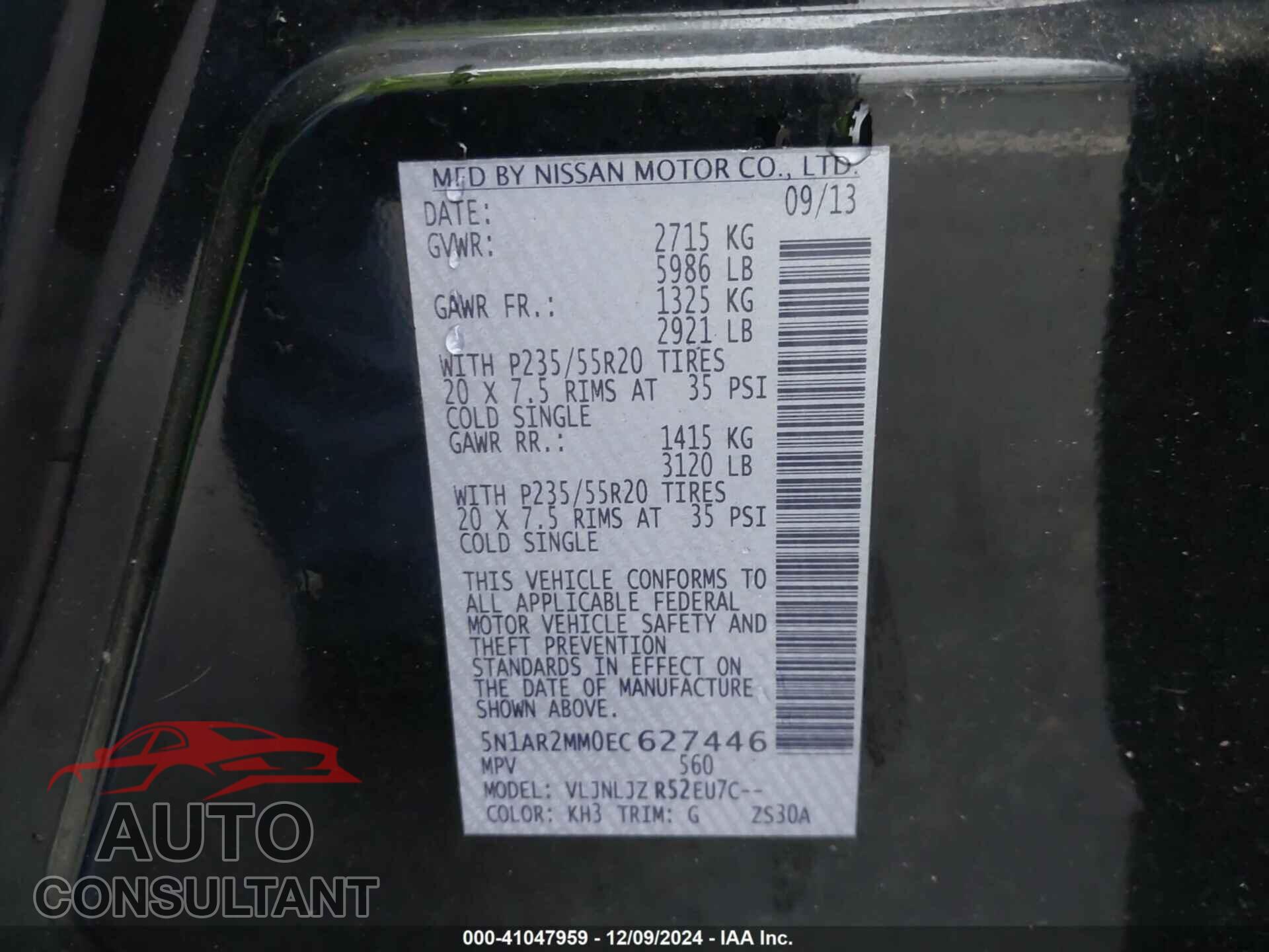 NISSAN PATHFINDER 2014 - 5N1AR2MM0EC627446