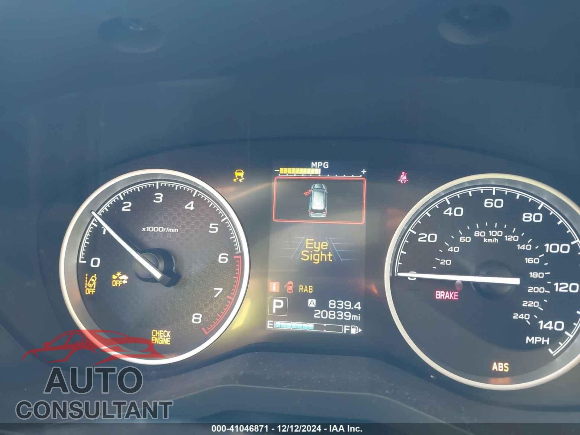 SUBARU FORESTER 2019 - JF2SKAUC7KH538570