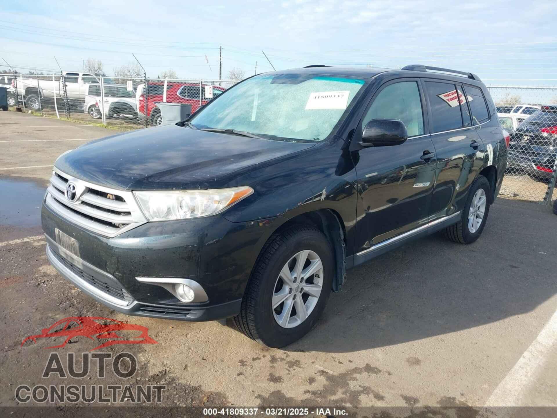 TOYOTA HIGHLANDER 2013 - 5TDBK3EHXDS218341