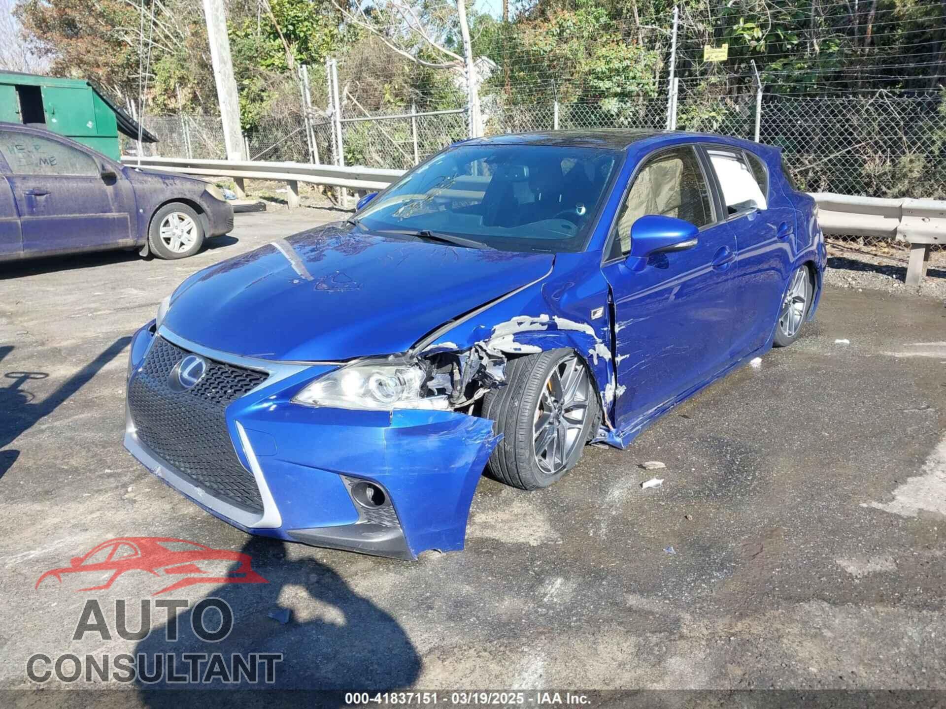 LEXUS CT 200H 2014 - JTHKD5BHXE2187707