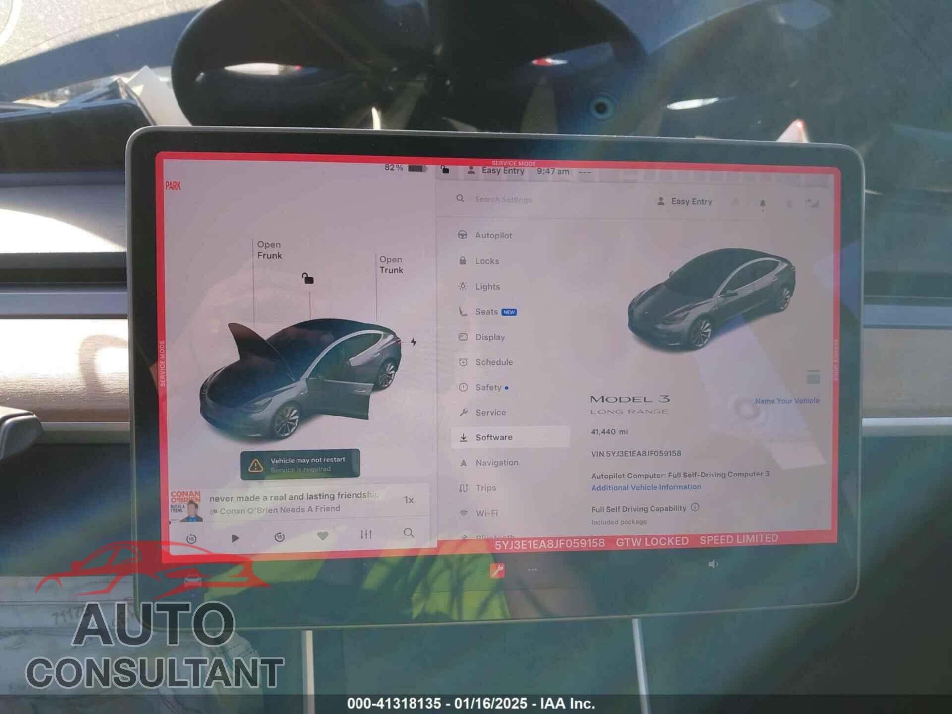 TESLA MODEL 3 2018 - 5YJ3E1EA8JF059158