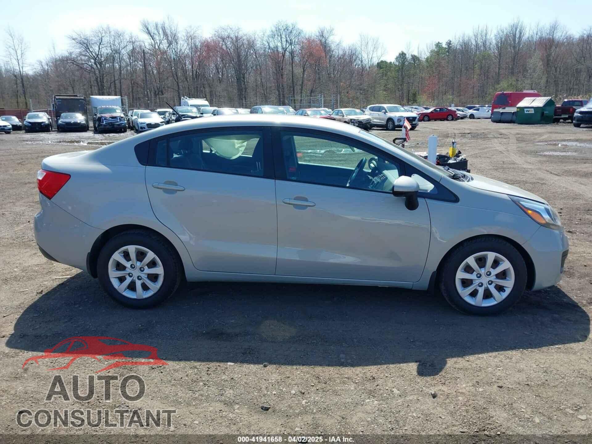 KIA RIO 2012 - KNADN4A39C6049800