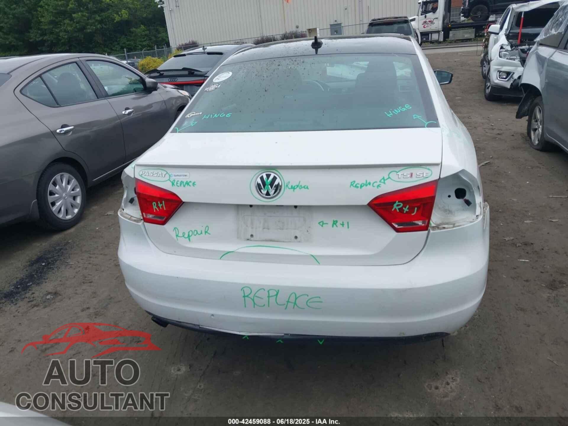 VOLKSWAGEN PASSAT 2015 - 1VWBS7A37FC095181