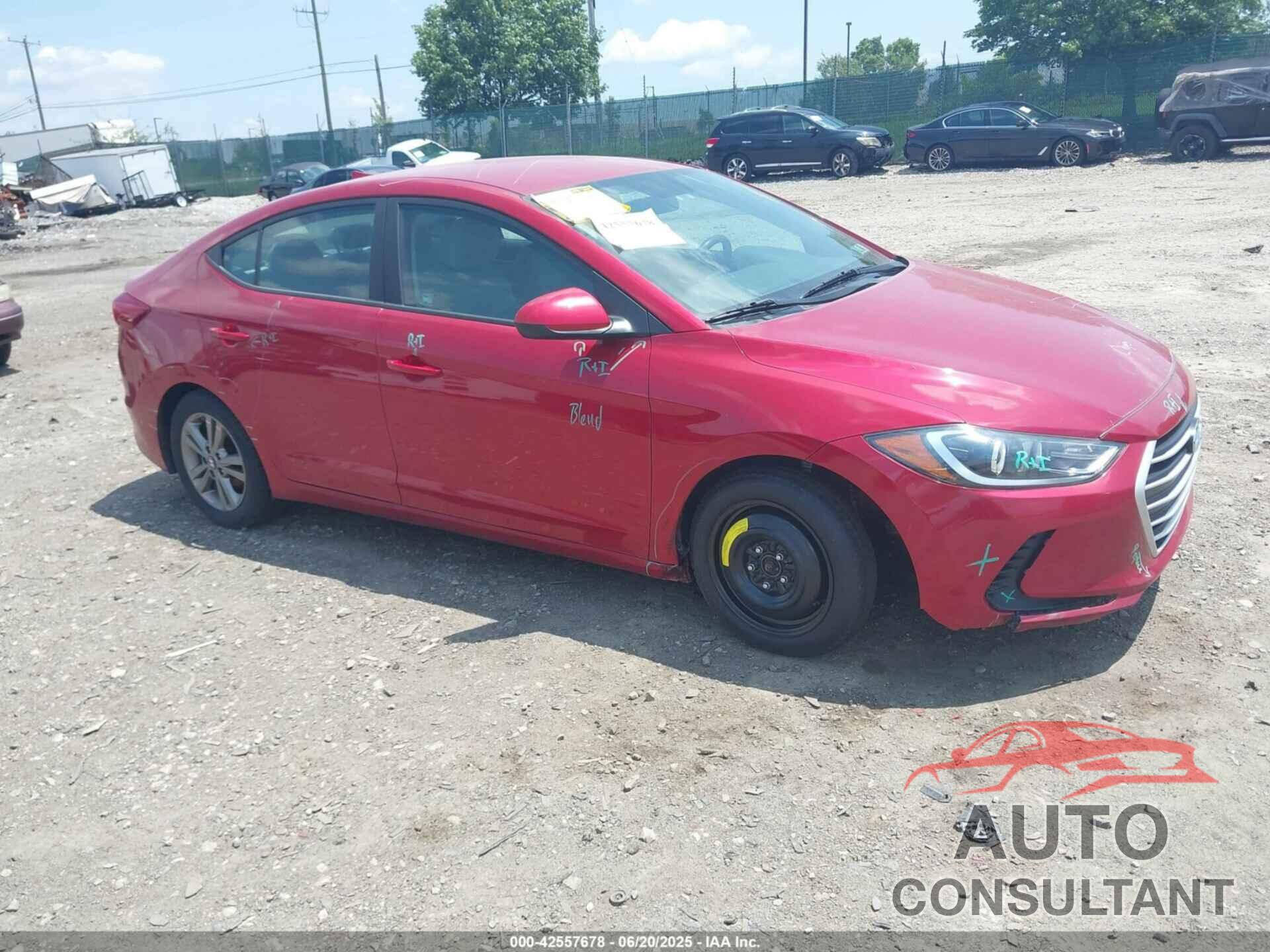 HYUNDAI ELANTRA 2018 - 5NPD84LF0JH398834