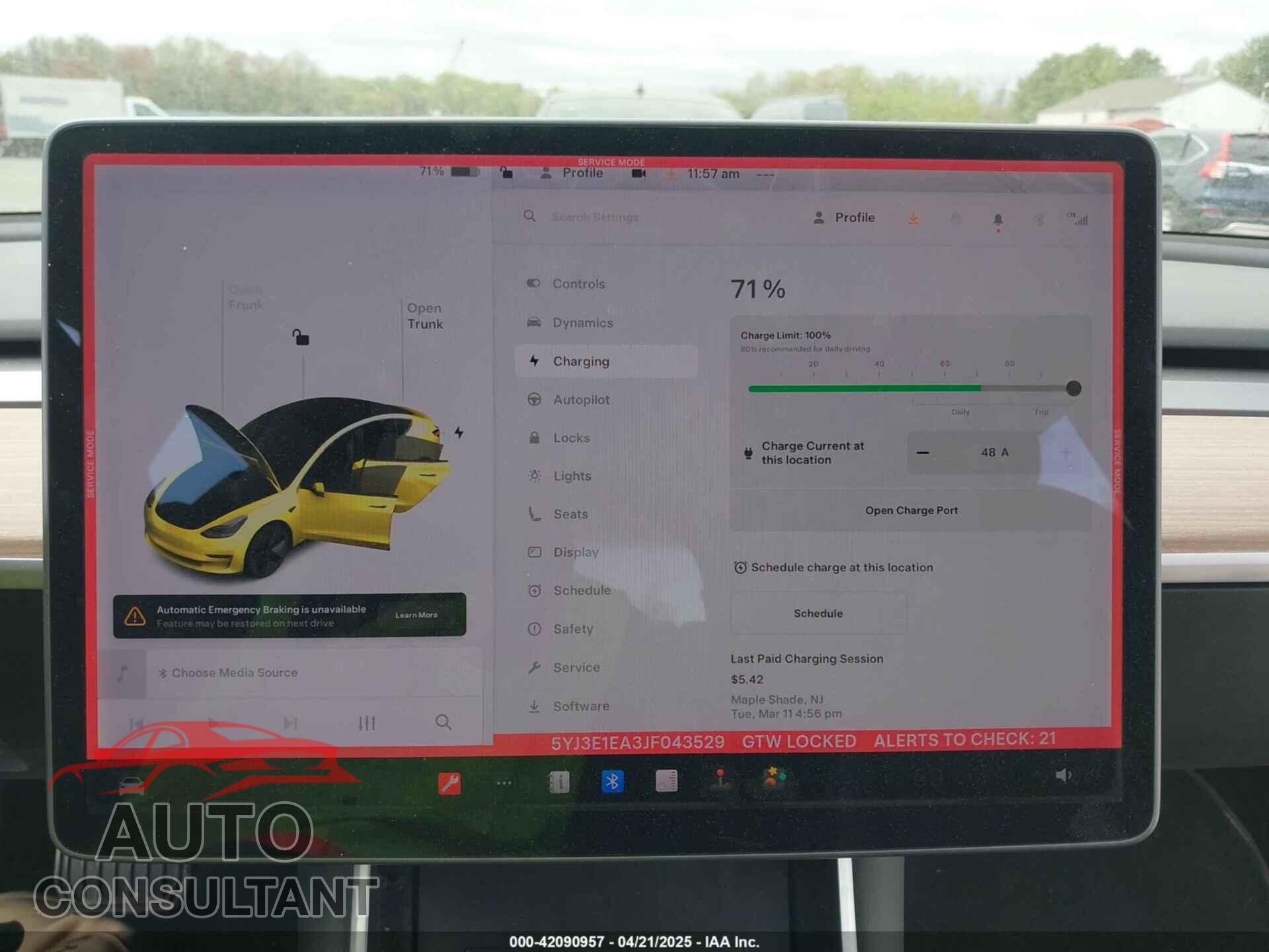 TESLA MODEL 3 2018 - 5YJ3E1EA3JF043529