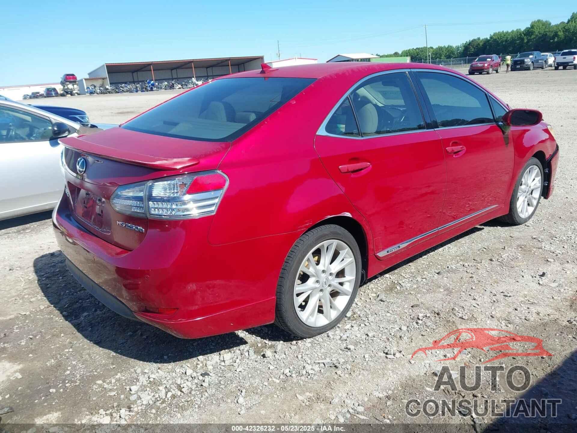 LEXUS HS 250H 2010 - JTHBB1BA2A2007082