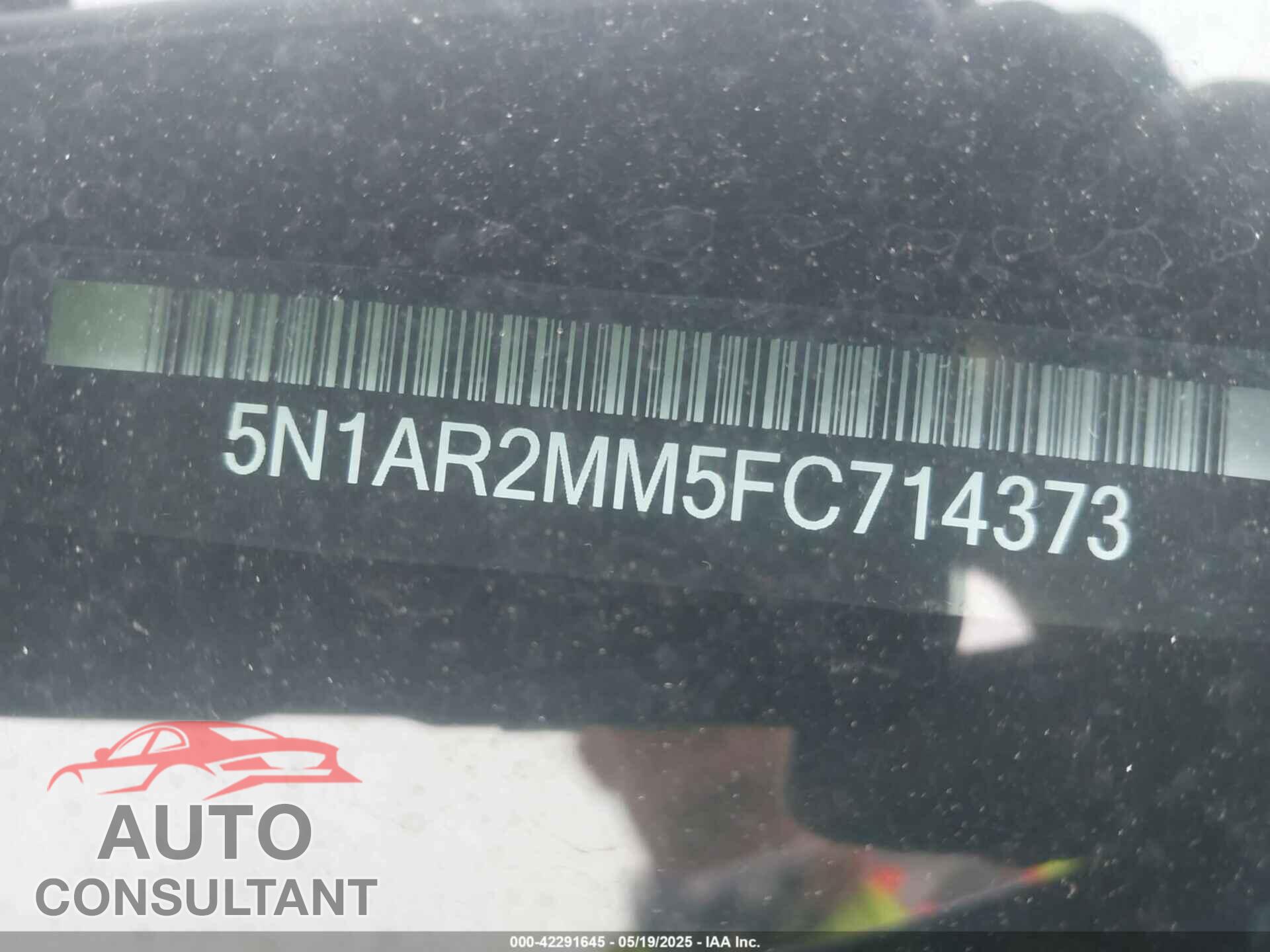 NISSAN PATHFINDER 2015 - 5N1AR2MM5FC714373