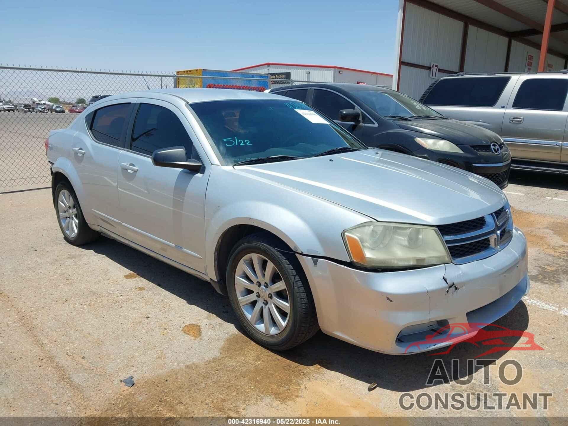 DODGE AVENGER 2011 - 1B3BD4FB7BN540322