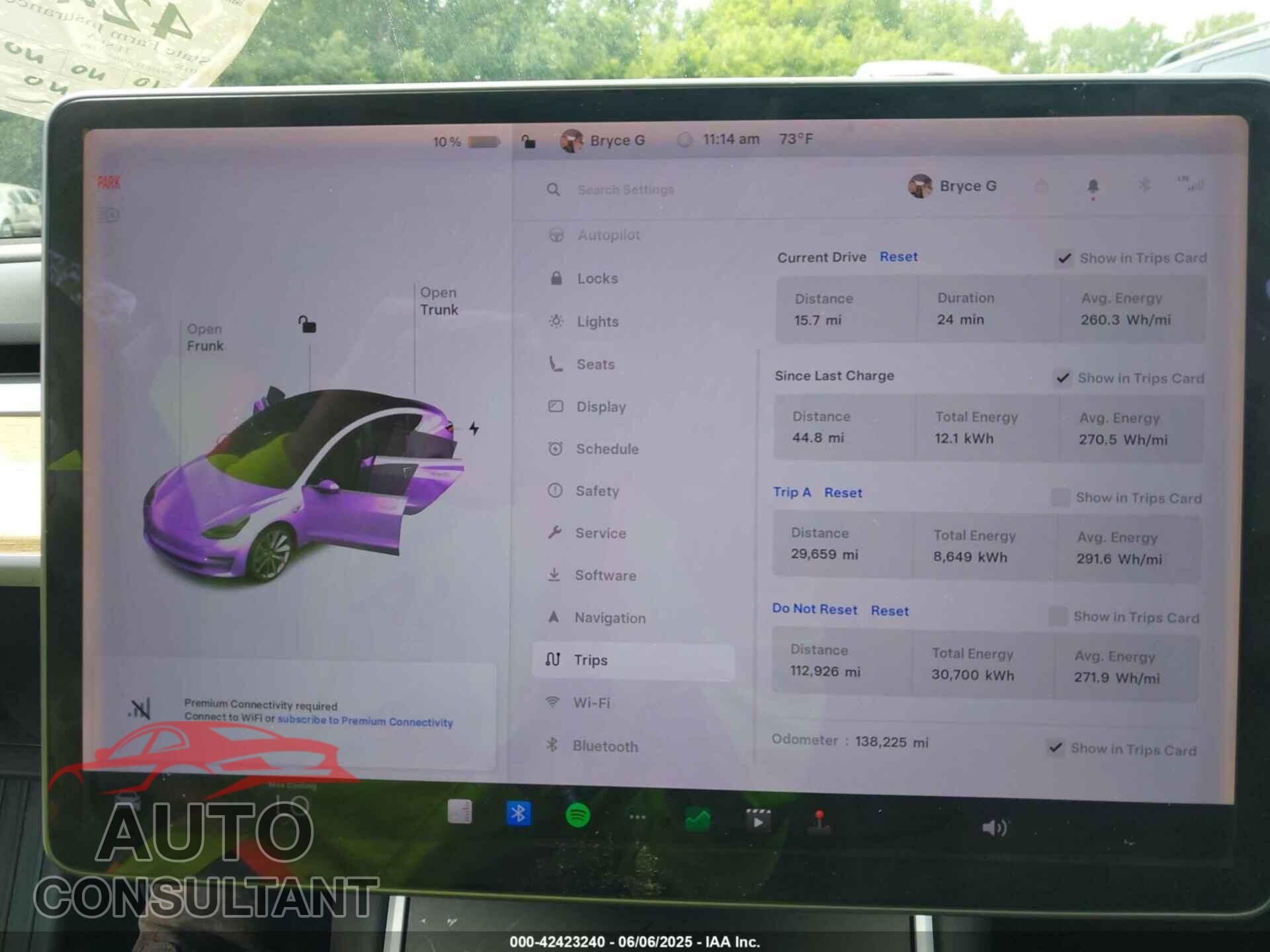 TESLA MODEL 3 2018 - 5YJ3E1EA0JF031189