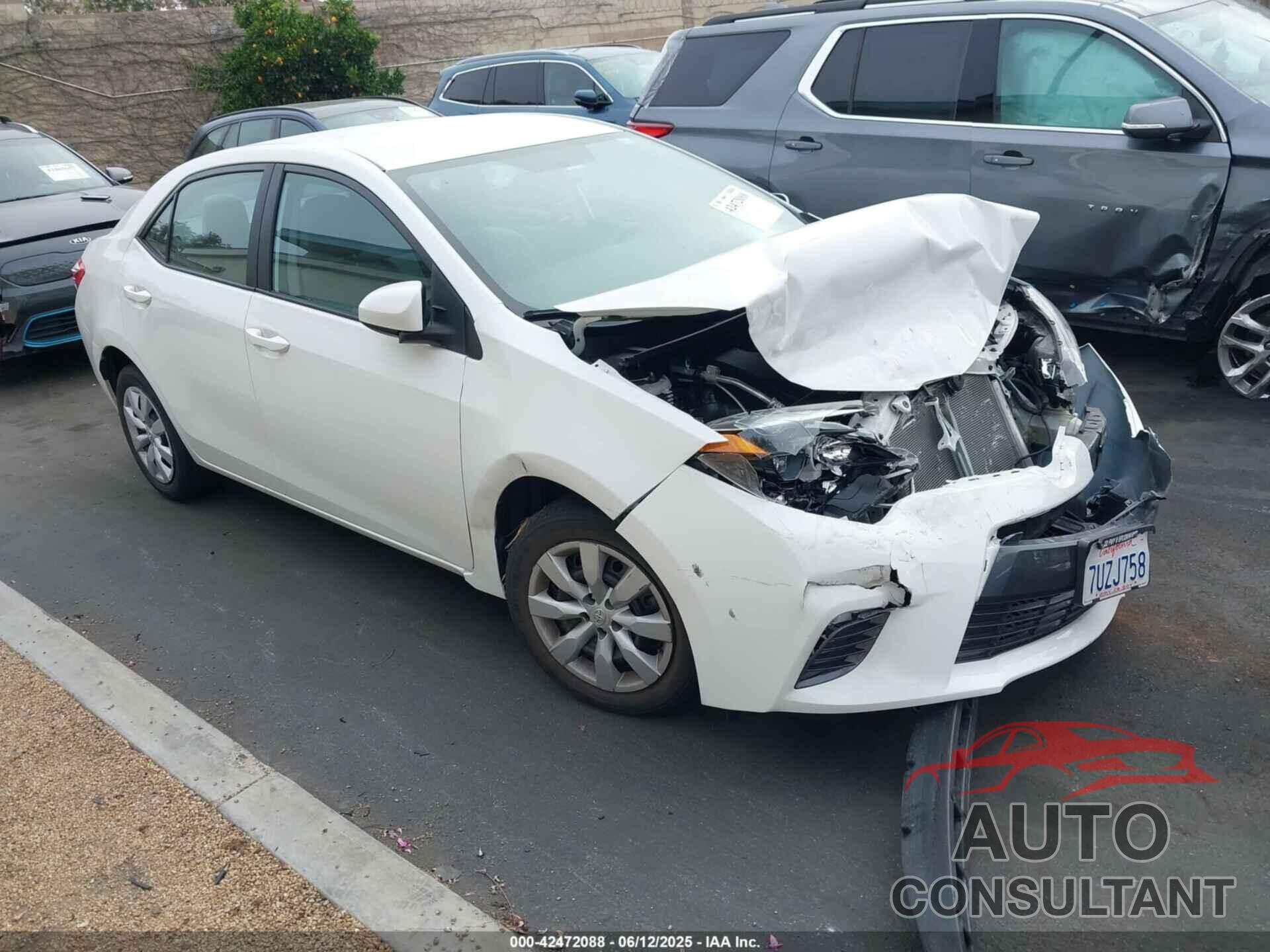 TOYOTA COROLLA 2016 - 5YFBURHE0GP524105