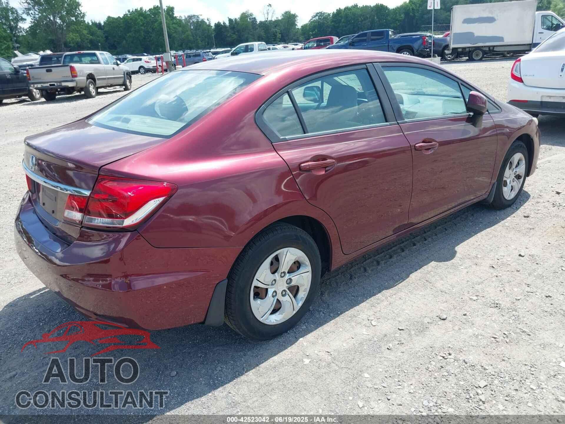 HONDA CIVIC 2013 - 2HGFB2F53DH599997