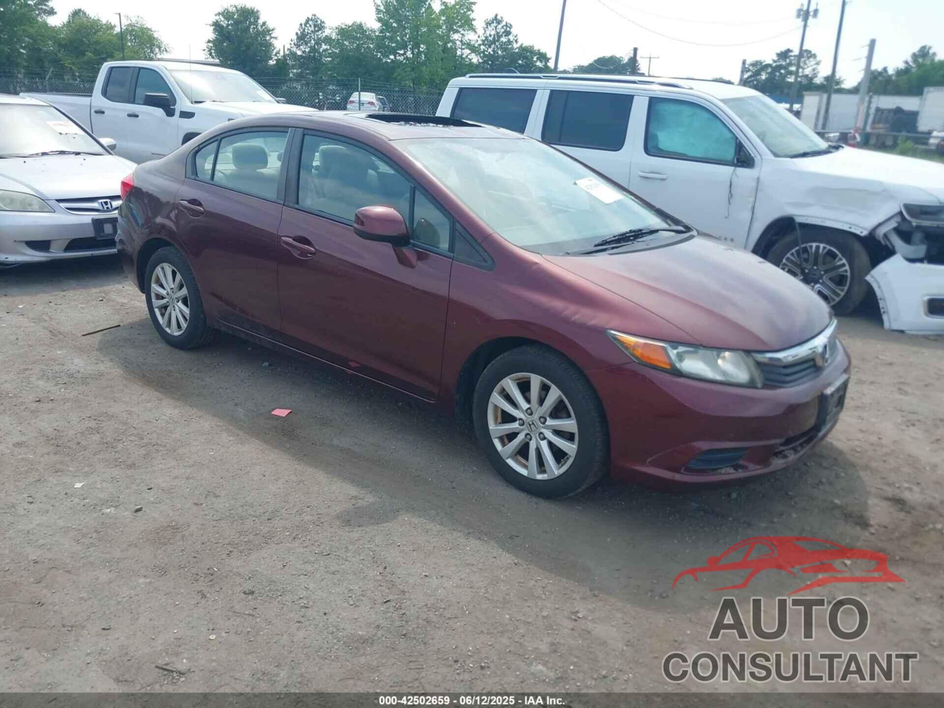 HONDA CIVIC 2012 - 19XFB2F81CE388235
