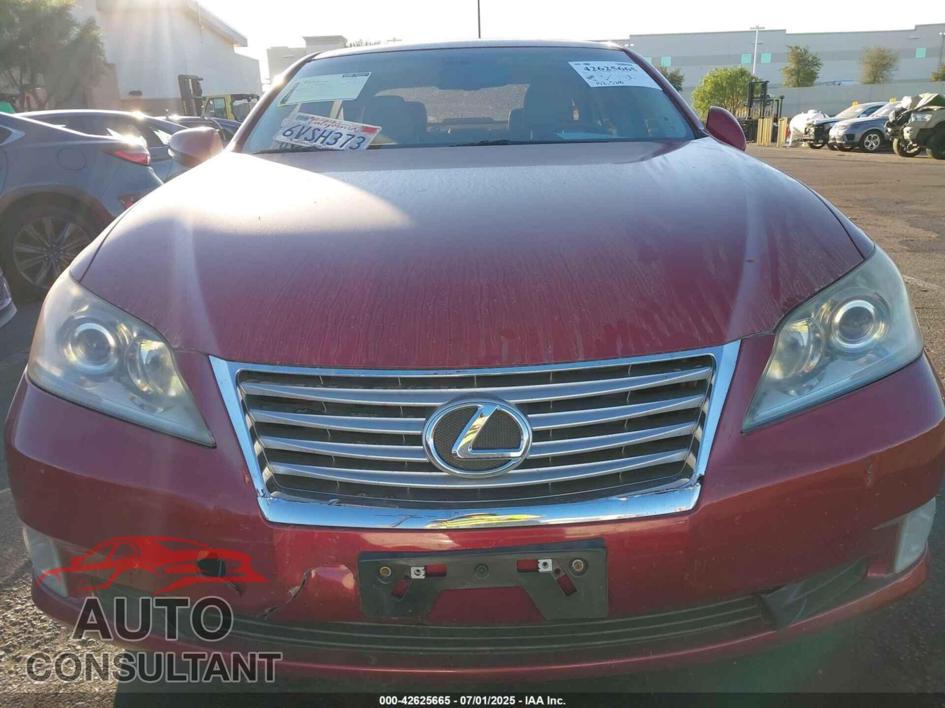 LEXUS ES 2012 - JTHBK1EGXC2491201
