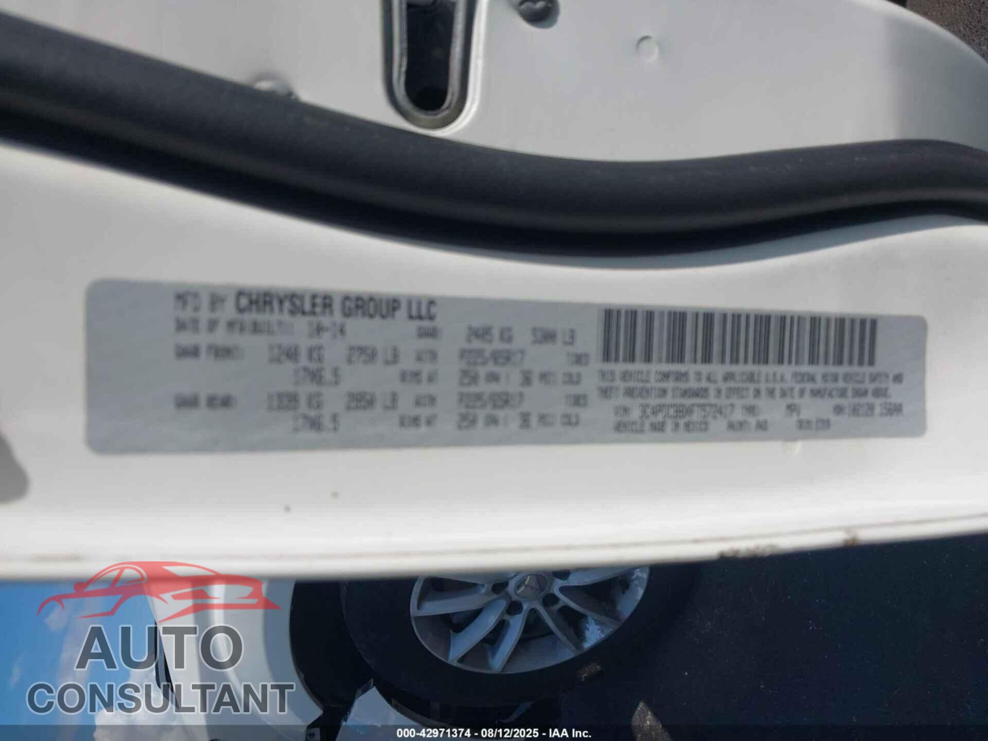 DODGE JOURNEY 2015 - 3C4PDCBBXFT572417
