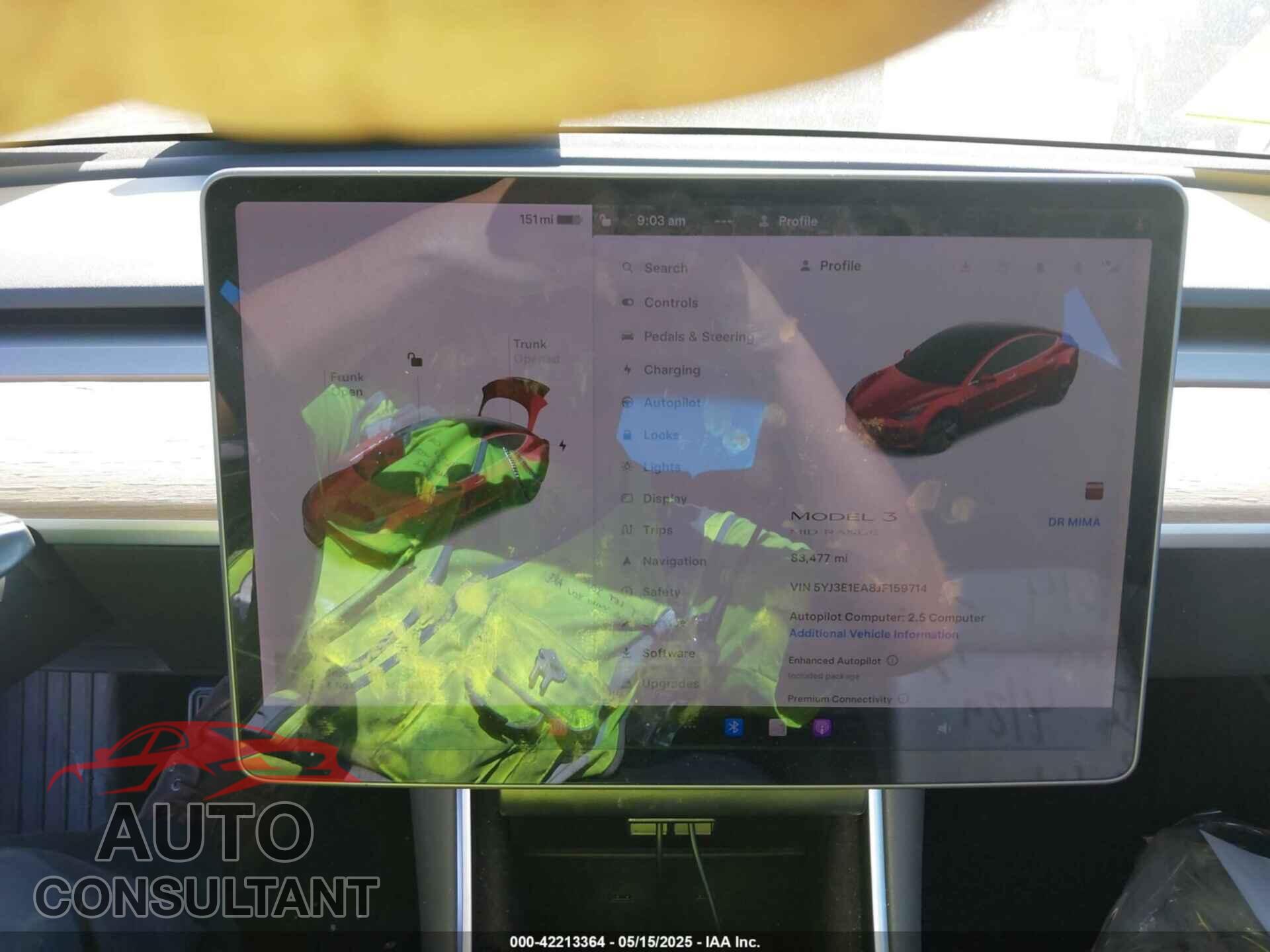 TESLA MODEL 3 2018 - 5YJ3E1EA8JF159714